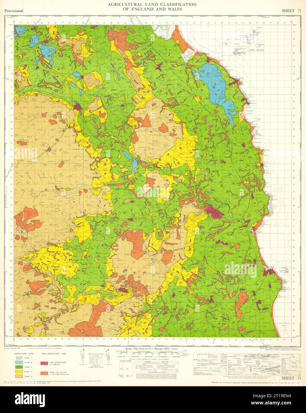 Agricultural Land Classification 71 Northumberland coastal plain/Hills