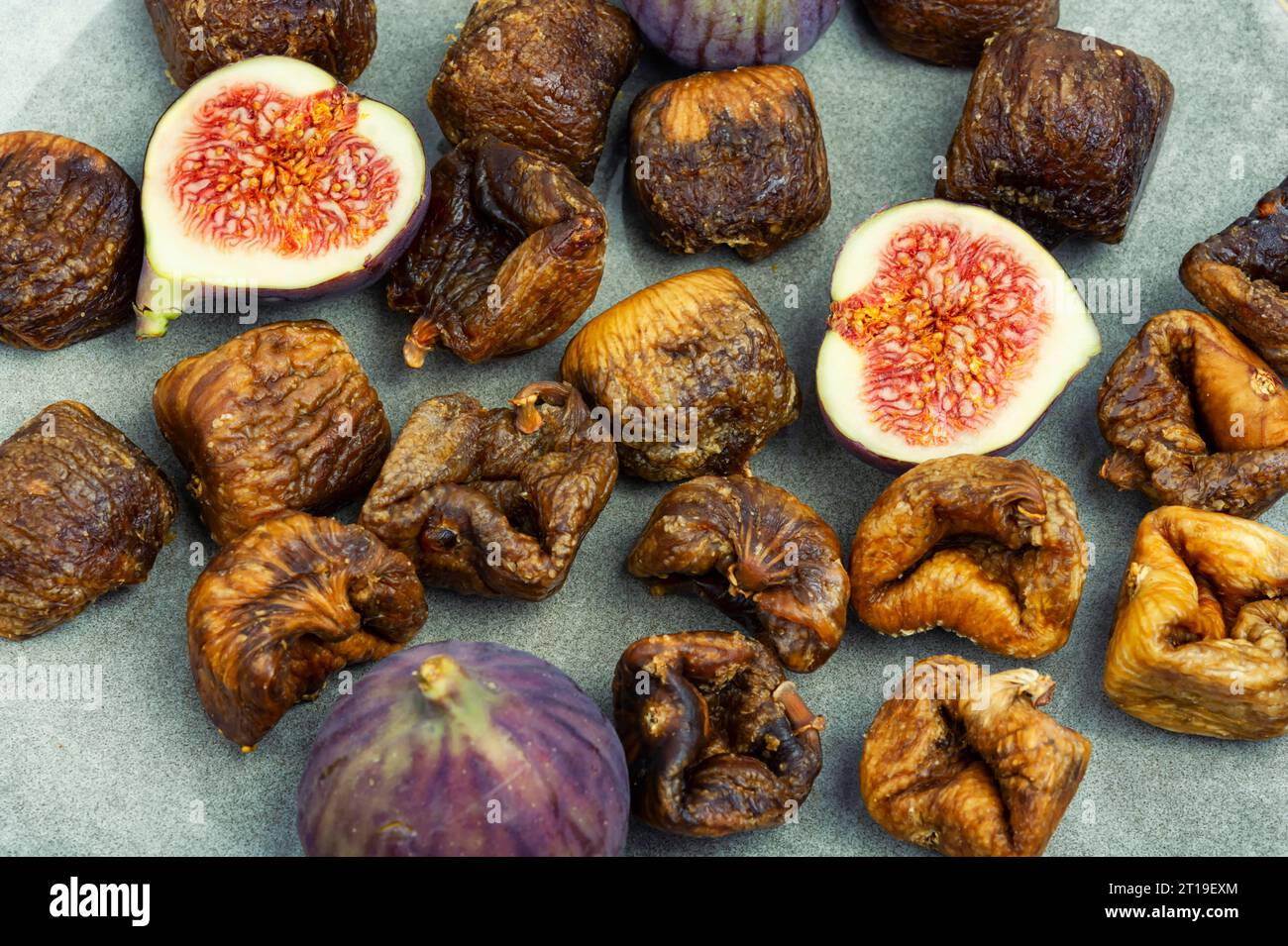 Fig tree fruits, dried figs. Dried fruit Stock Photo Alamy