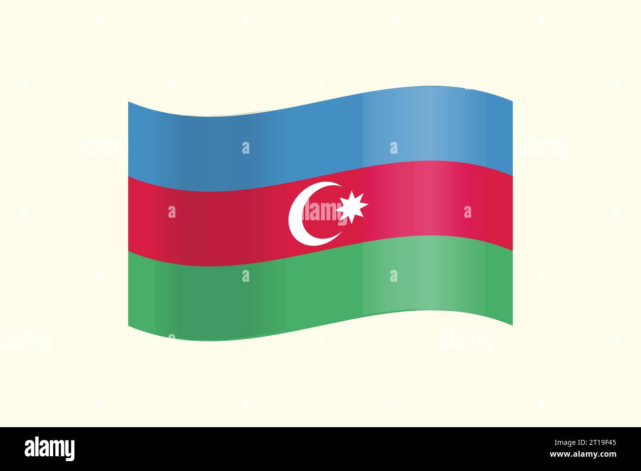 Azerbaijan national flag in vector Stock Vector