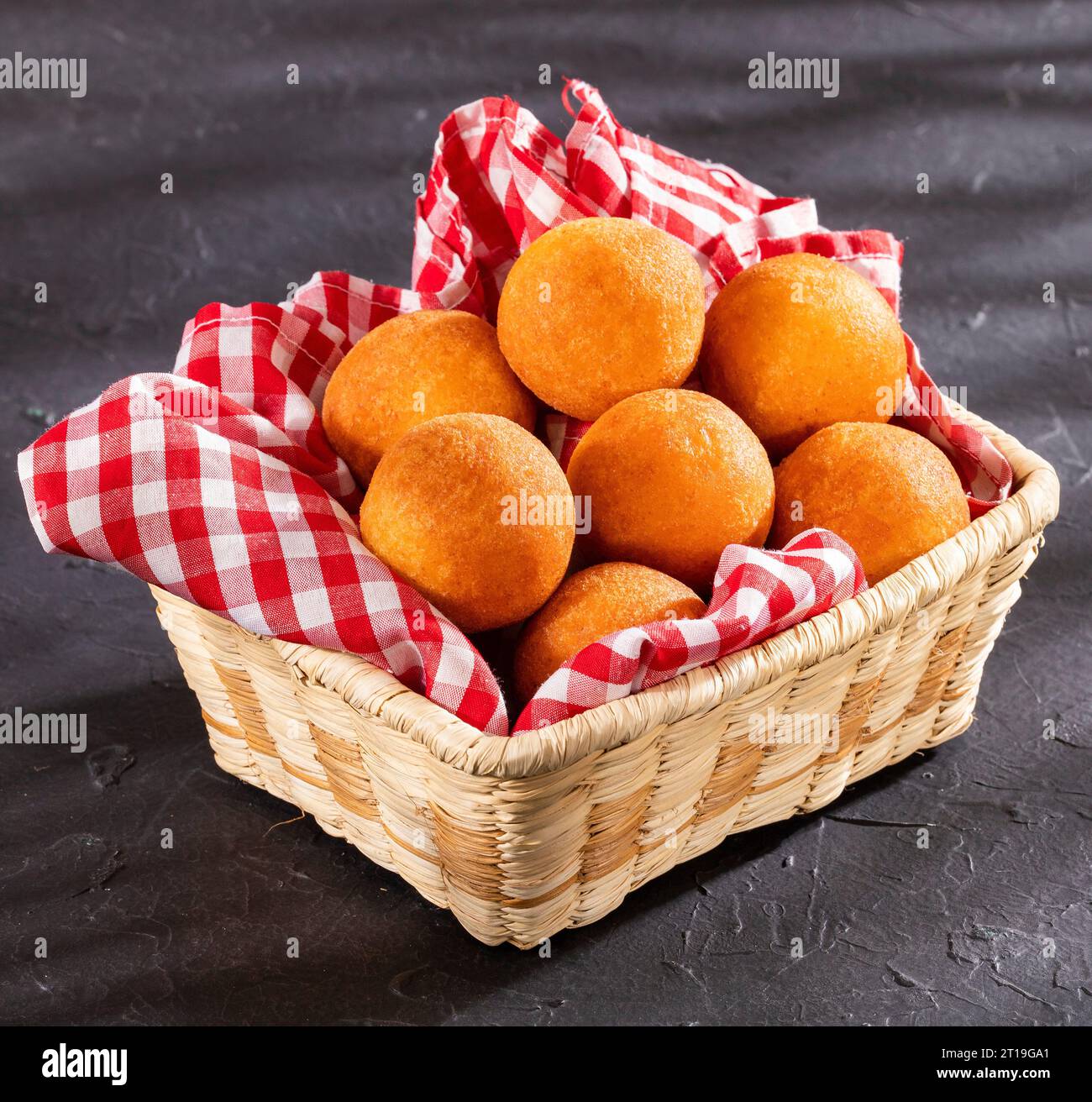 Colombian buñuelos, cheese balls and corn flour Stock Photo