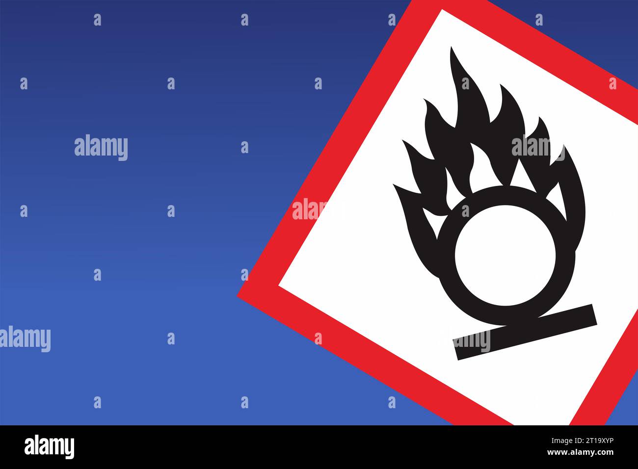 Hazard Communication GHS Pictograms and Hazard Classes Oxidizers Stock Photo
