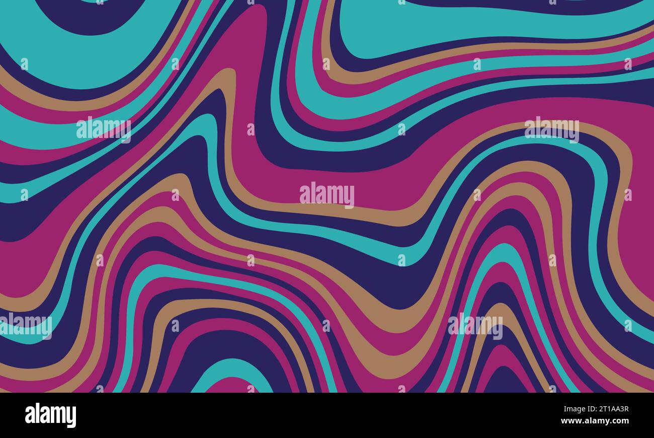 Abstract psychedelic groovy background. Vector. Stock Vector