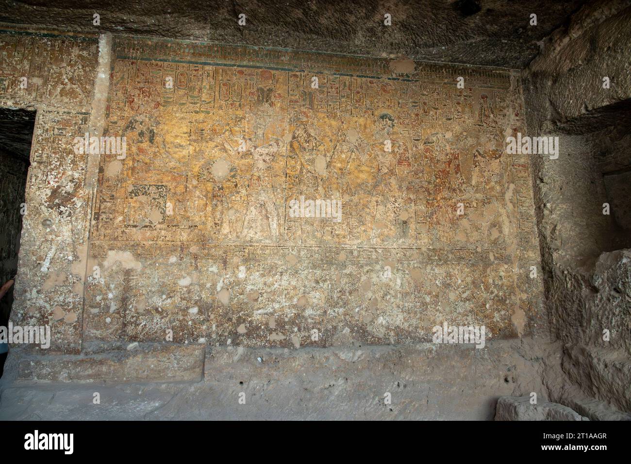 The rock-cut chapel  of Queen Hatshepsut ‘Speos Artemidos’ known total as Stabl Antar, Middle Egypt Stock Photo