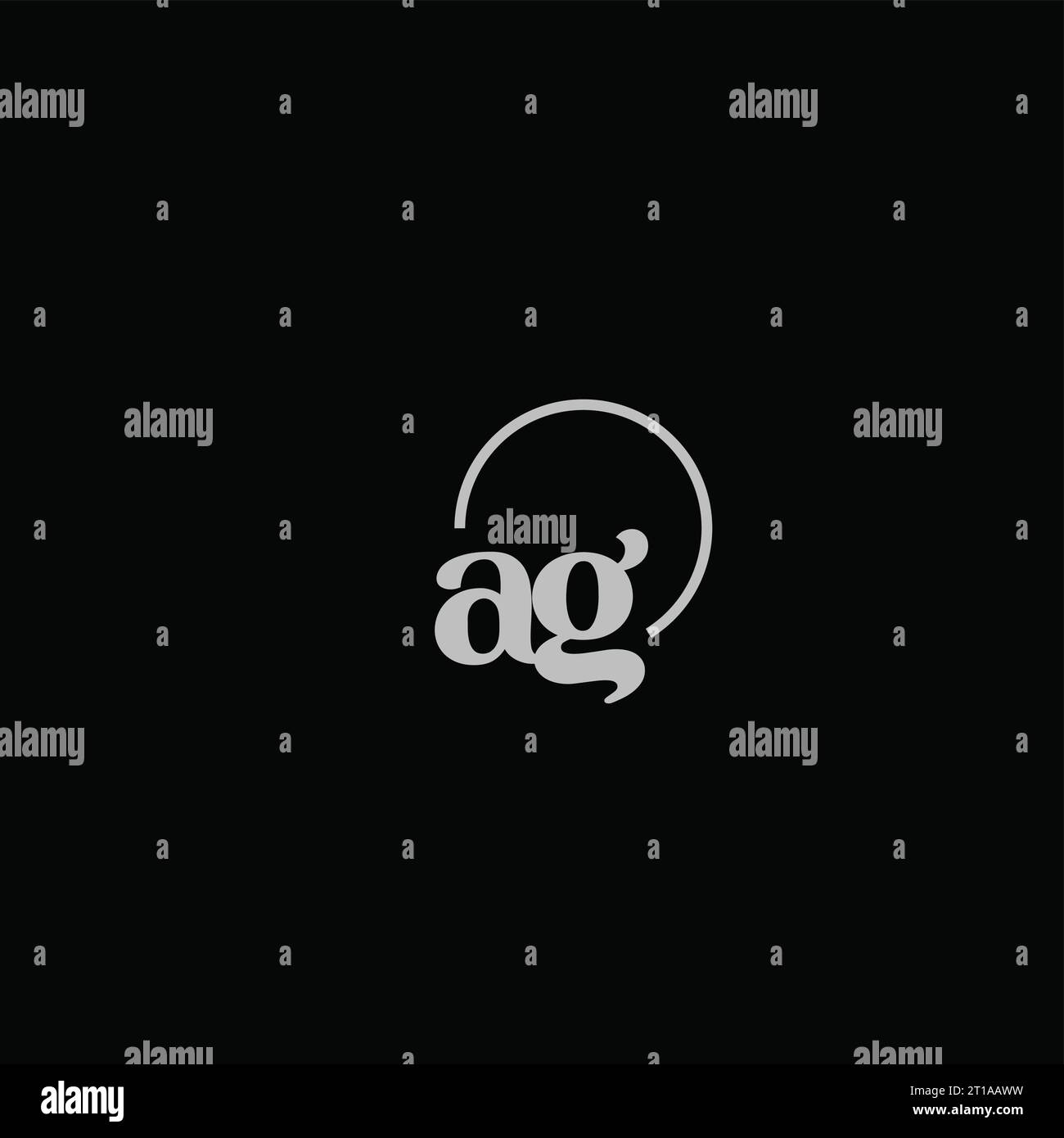 AG initials logo monogram design ideas Stock Vector