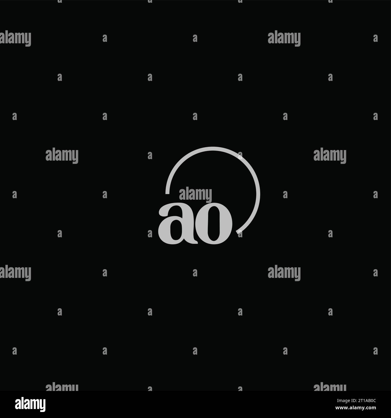 AO initials logo monogram design ideas Stock Vector