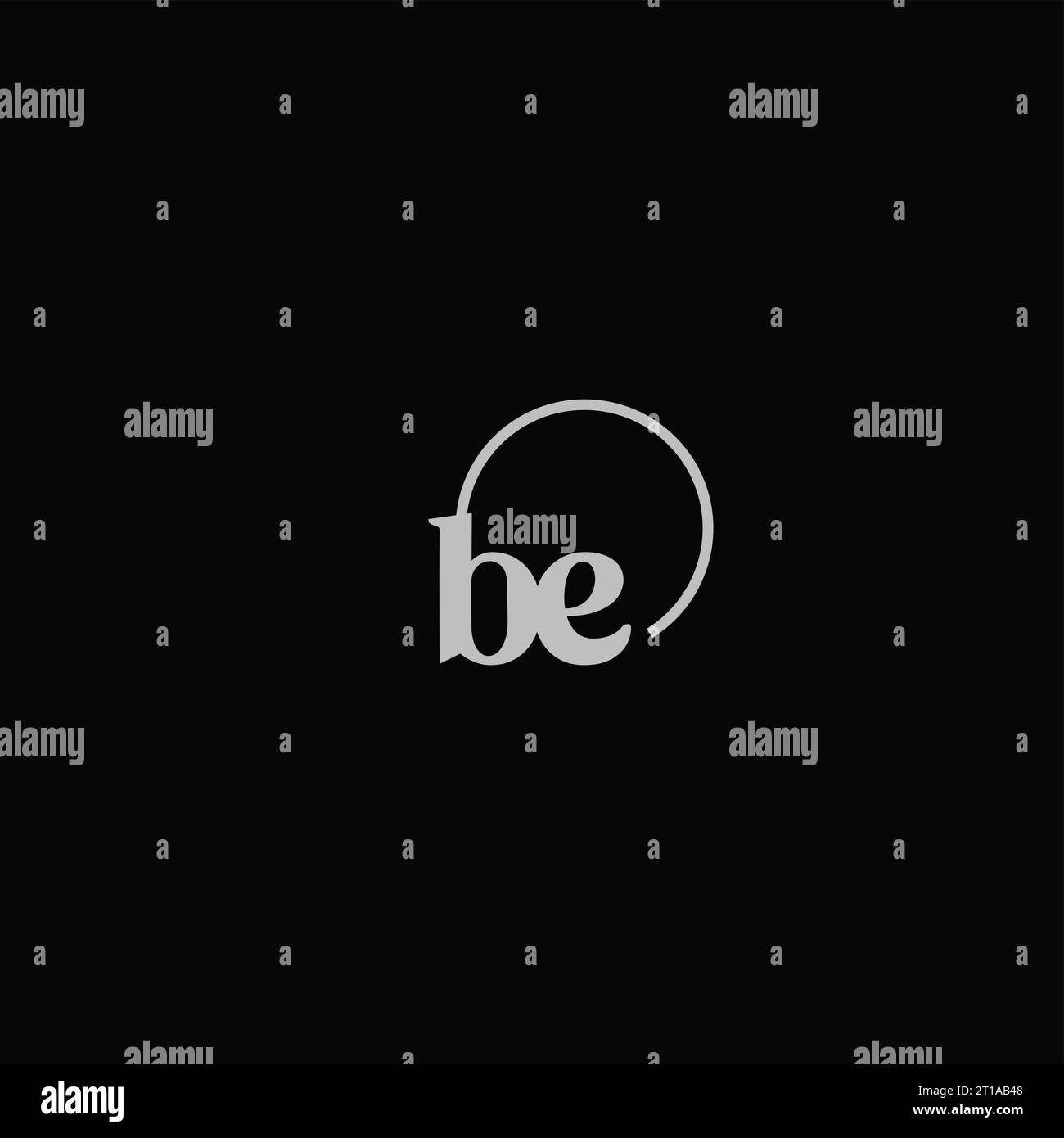 Circle monogram font Black and White Stock Photos & Images - Alamy