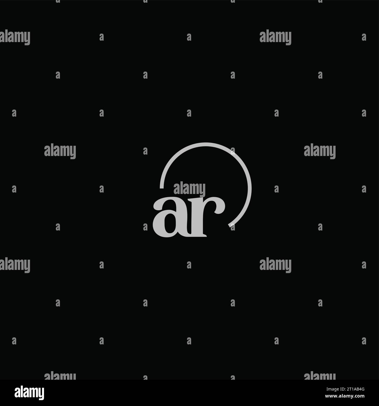 AR initials logo monogram design ideas Stock Vector