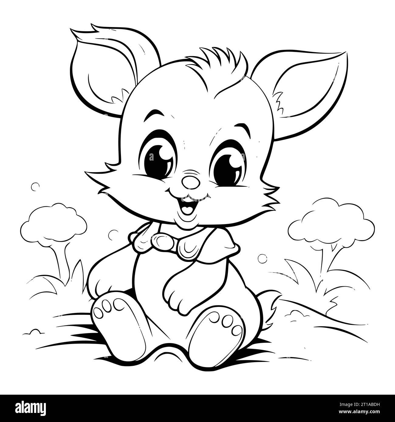 Kitten Coloring Pages for Kids and Toddlers Stock Vector