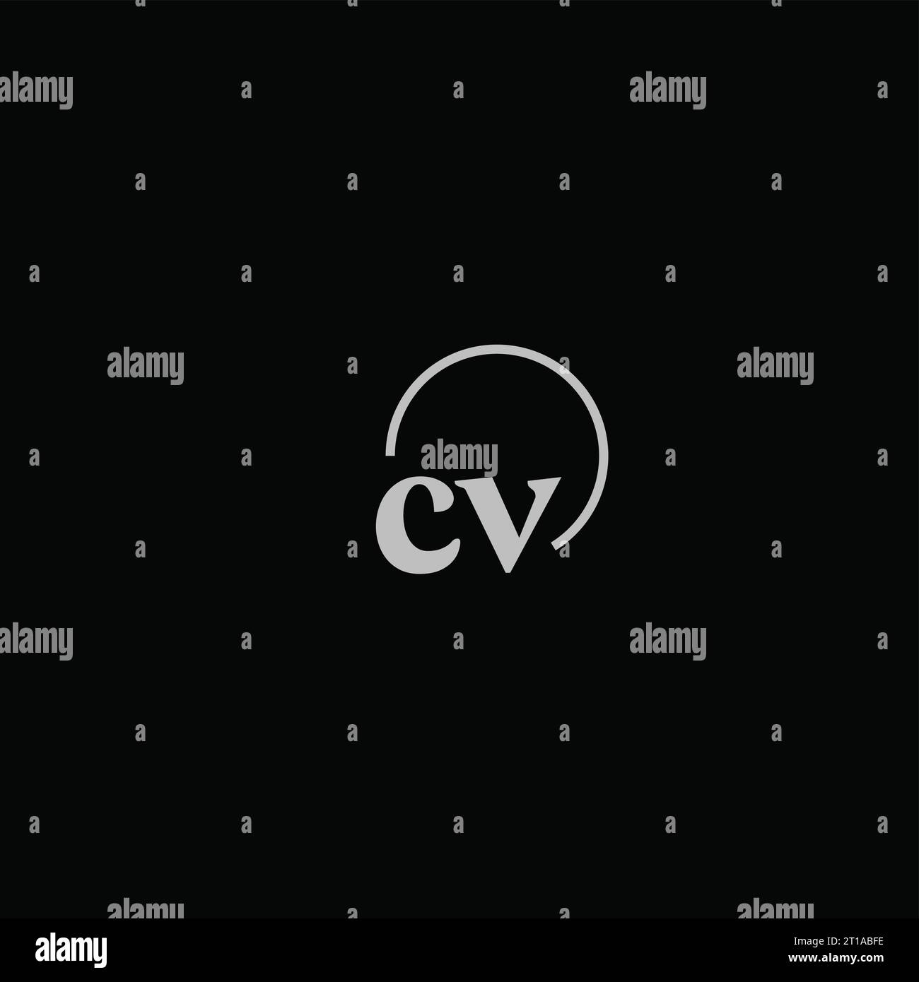 CV initials logo monogram design ideas Stock Vector