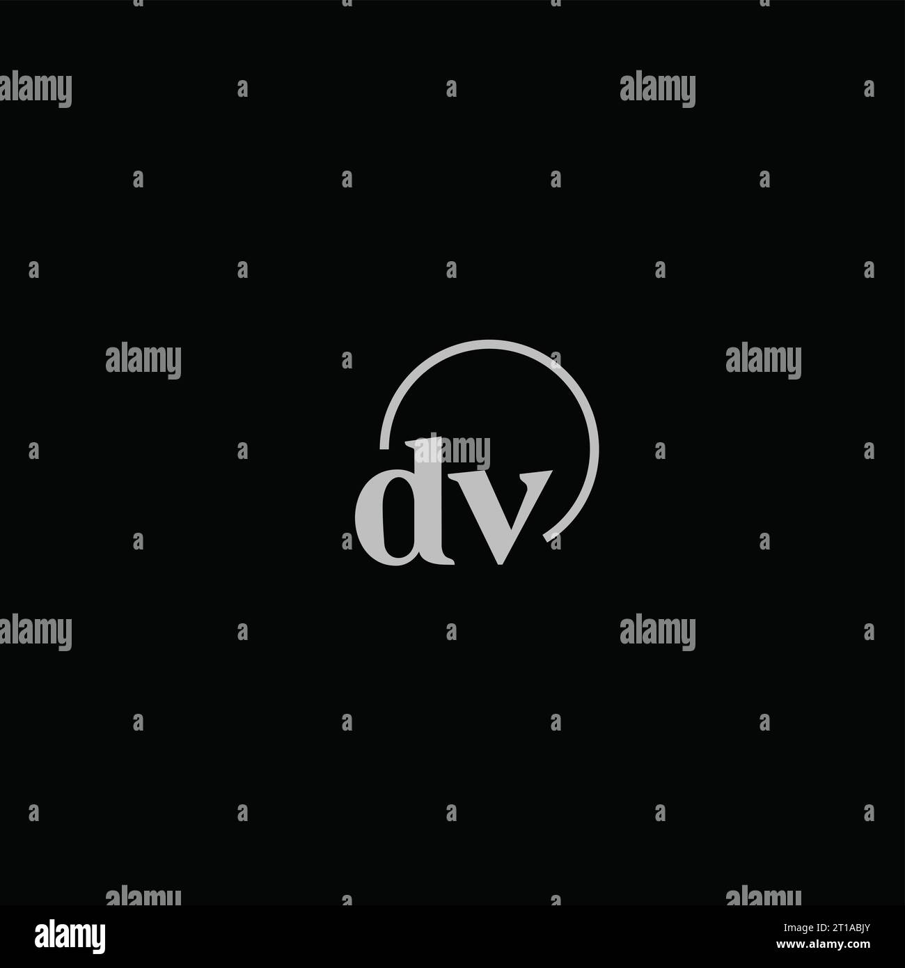 DV initials logo monogram design ideas Stock Vector