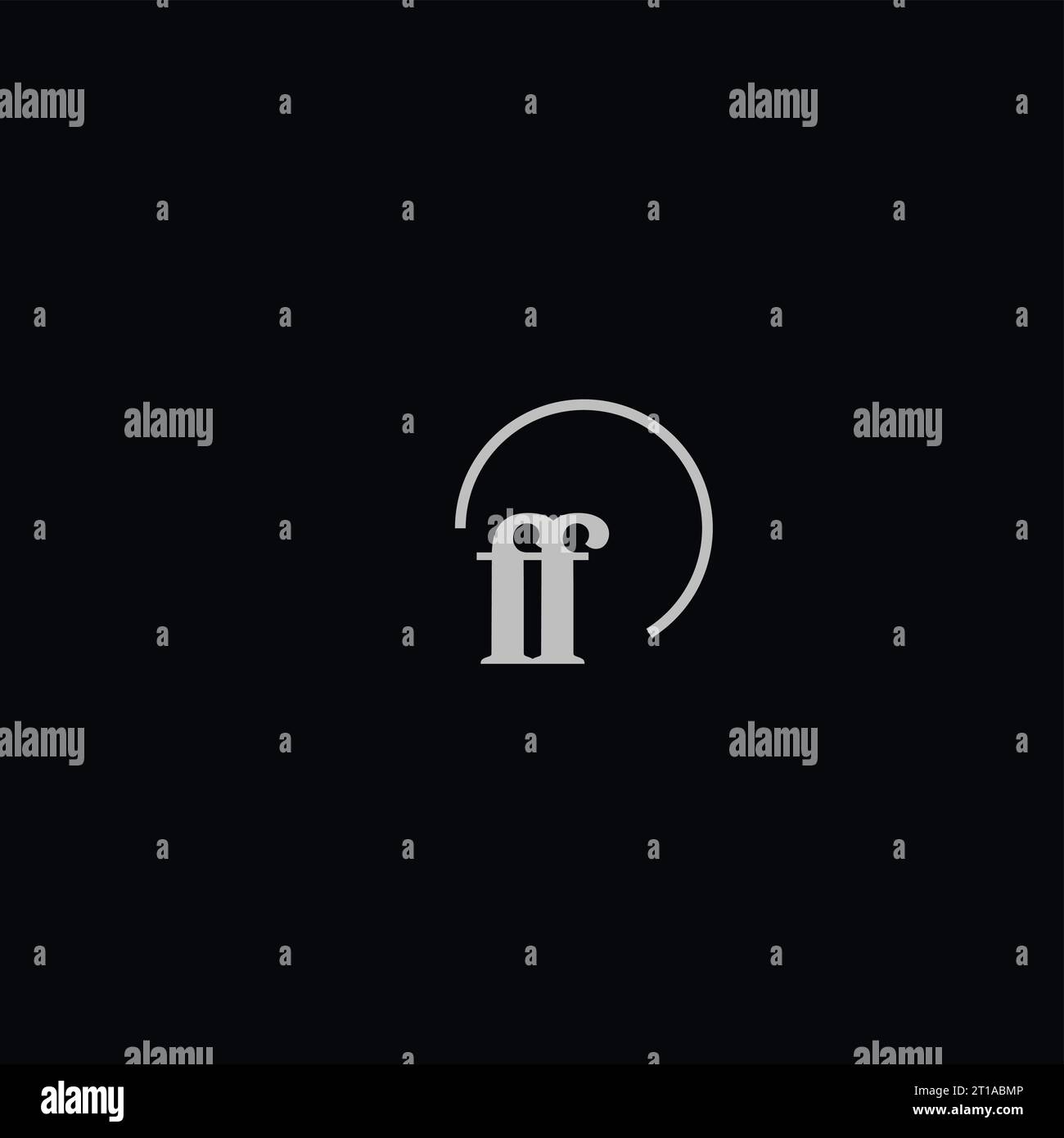 FF initials logo monogram design ideas Stock Vector