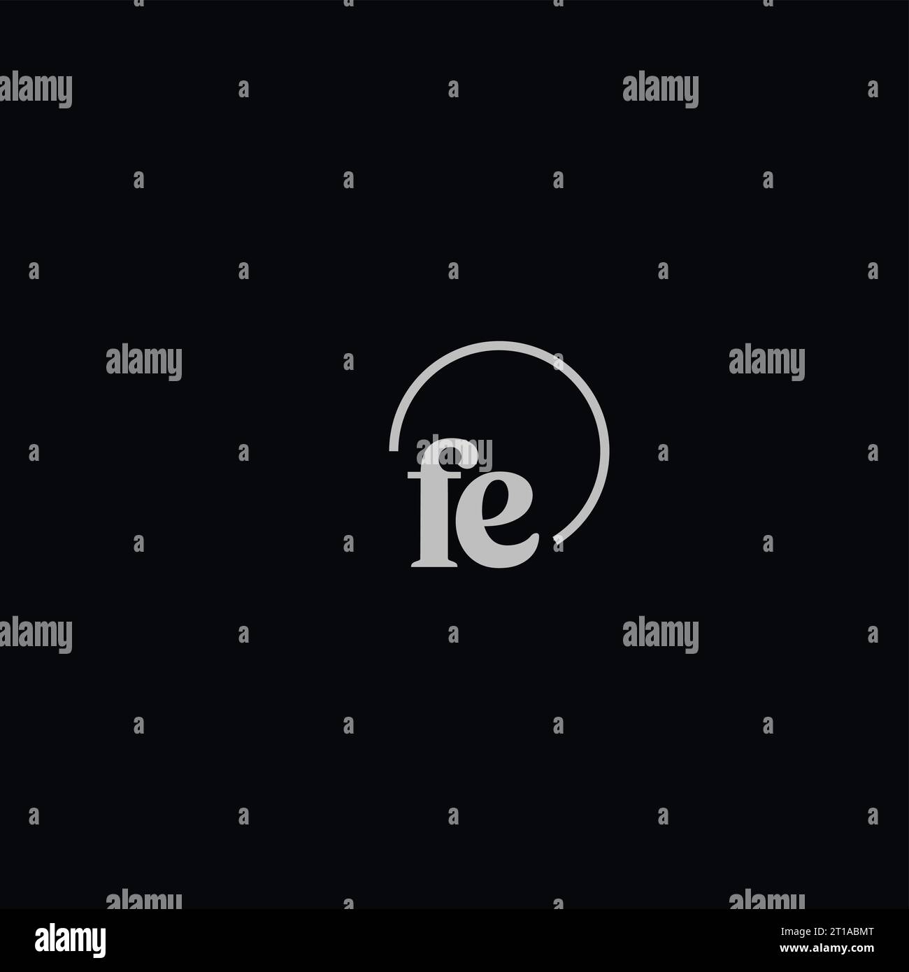 FE initials logo monogram design ideas Stock Vector