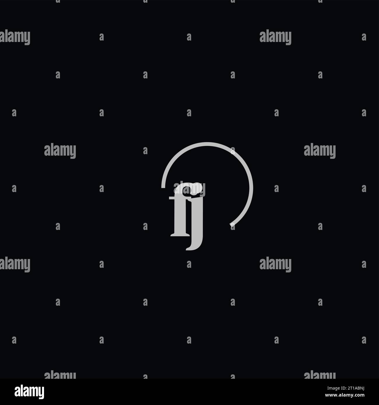 FJ initials logo monogram design ideas Stock Vector