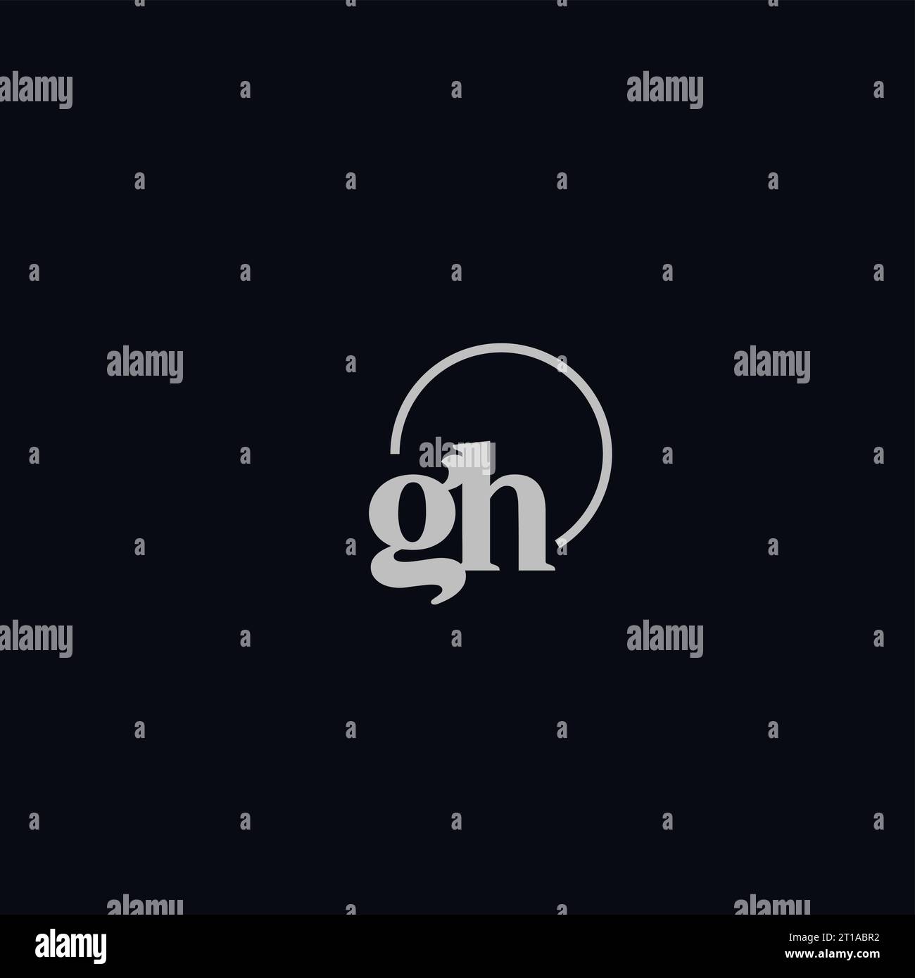 GH initials logo monogram design ideas Stock Vector