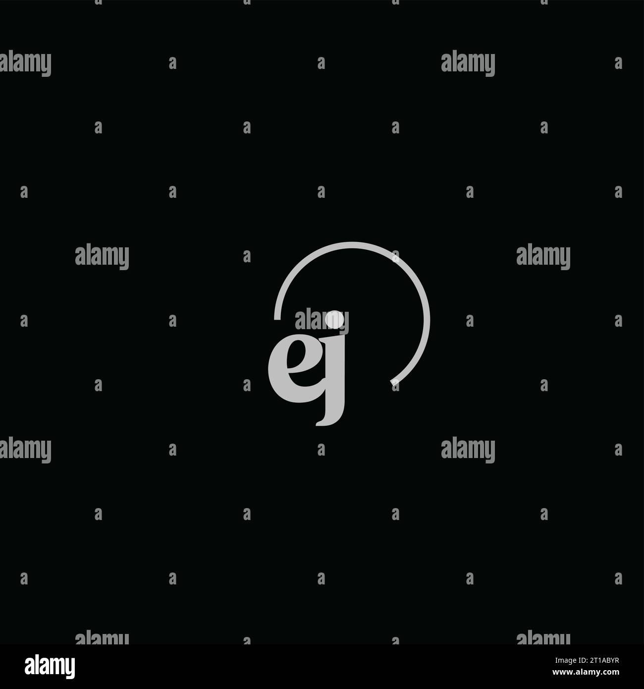 EJ initials logo monogram design ideas Stock Vector
