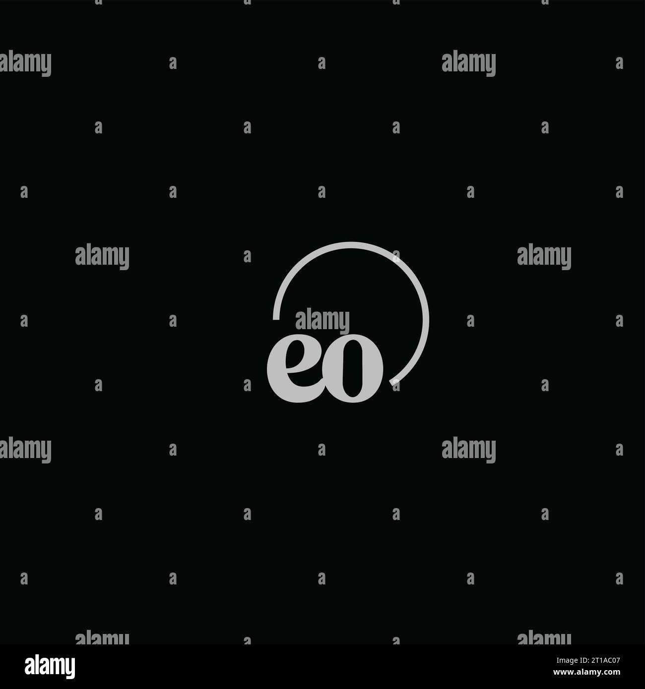 EO initials logo monogram design ideas Stock Vector