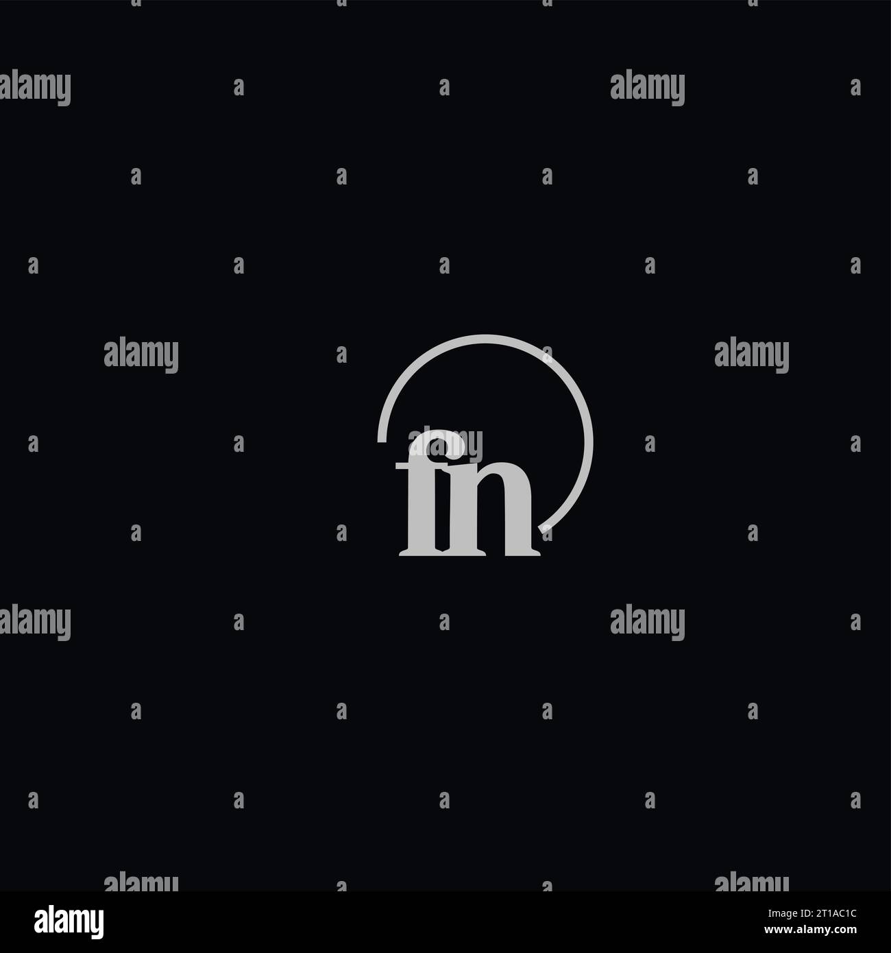 FN initials logo monogram design ideas Stock Vector