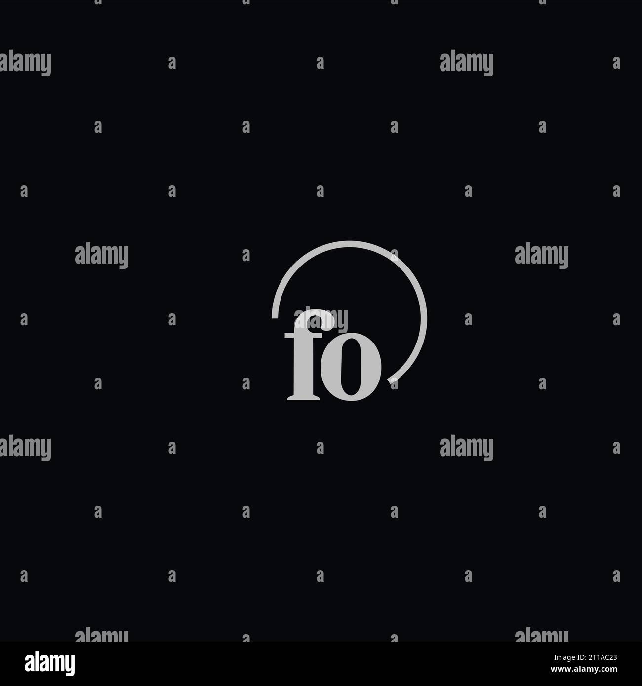 FO initials logo monogram design ideas Stock Vector
