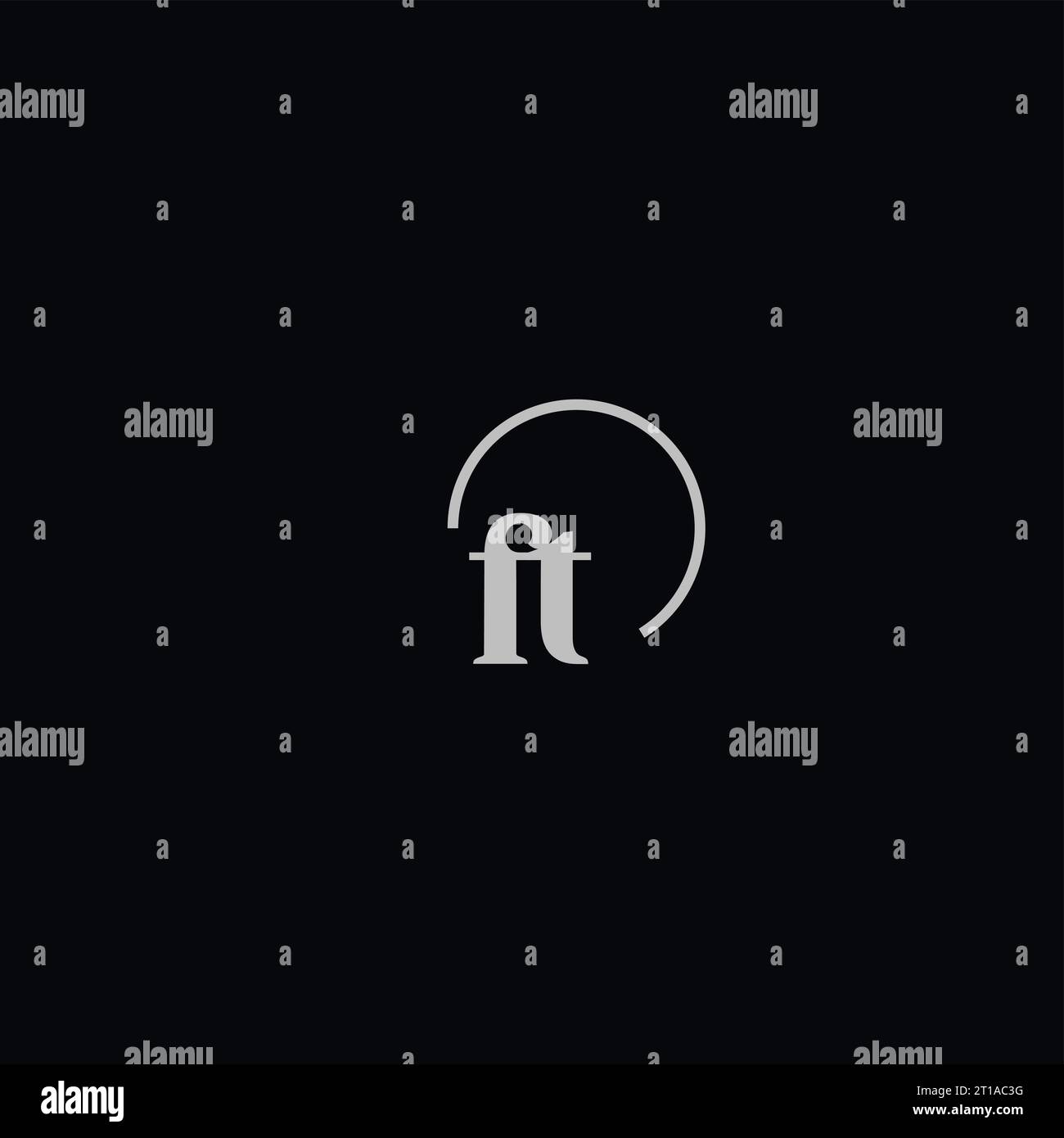 FT initials logo monogram design ideas Stock Vector