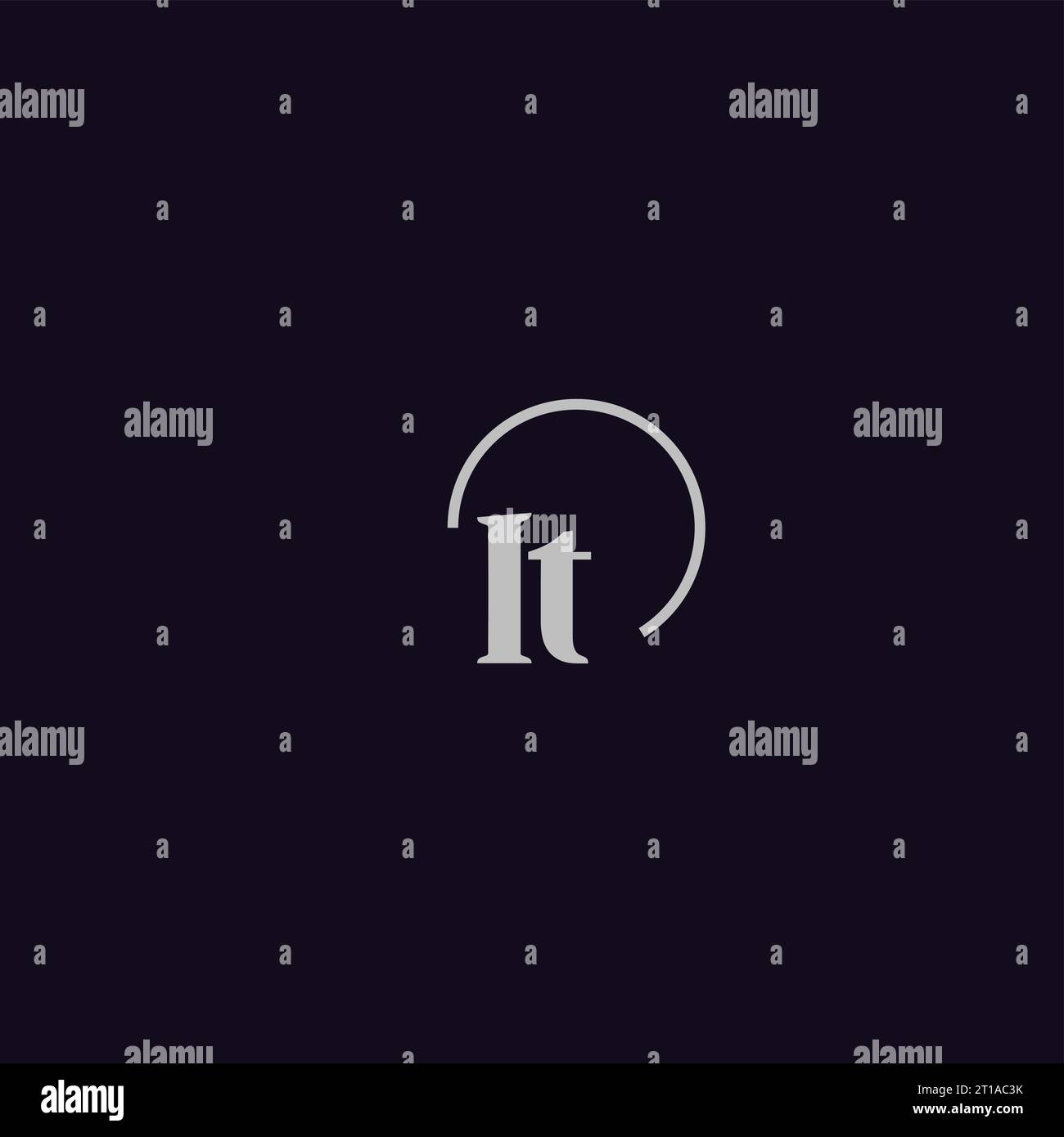 IT initials logo monogram design ideas Stock Vector
