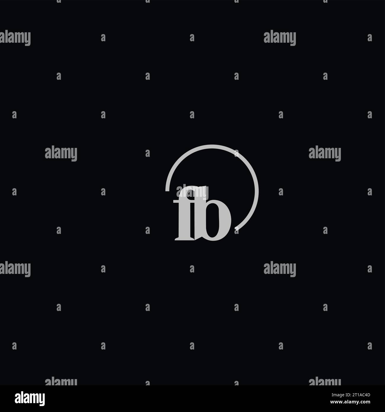 FB initials logo monogram design ideas Stock Vector