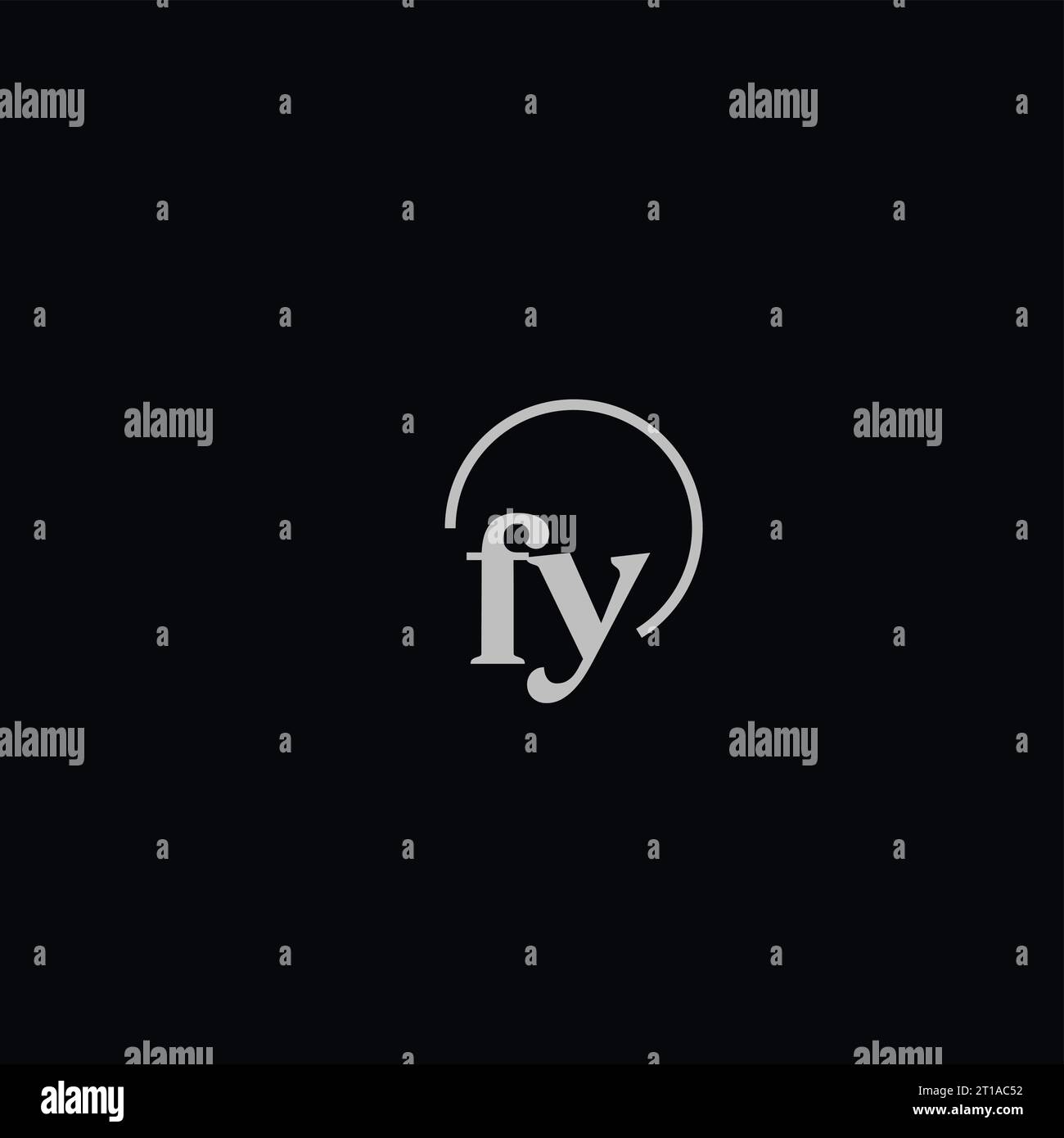 FY initials logo monogram design ideas Stock Vector