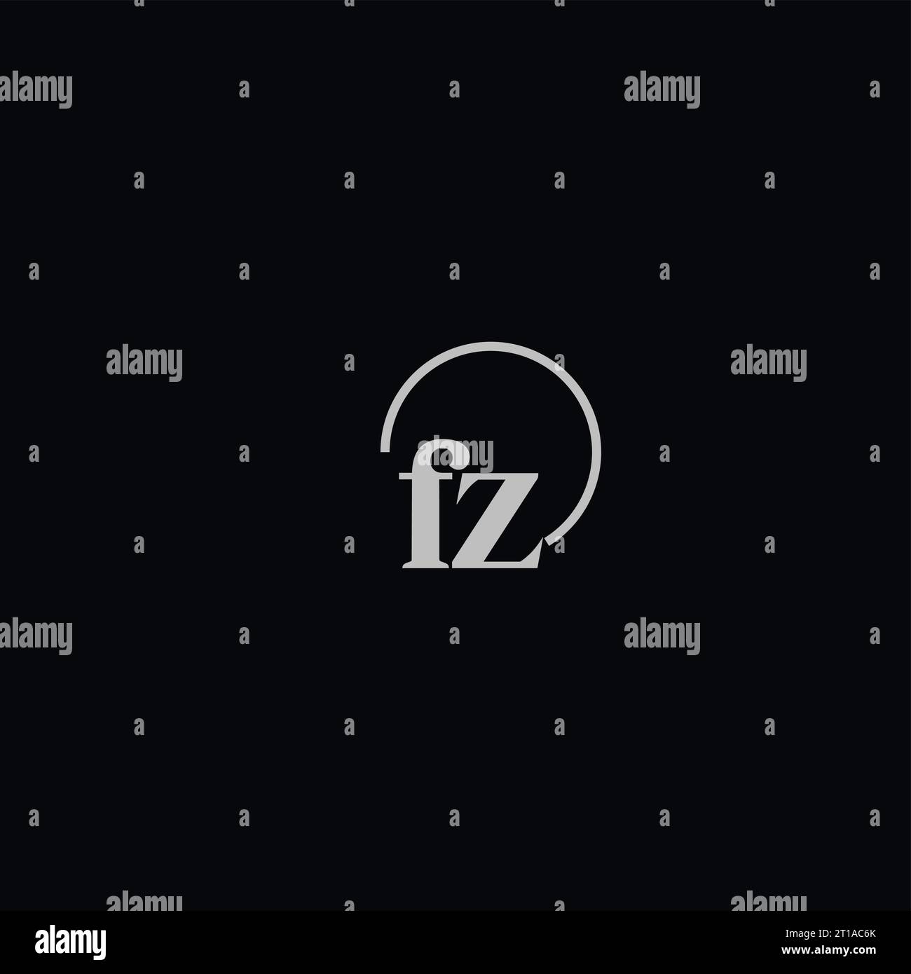 FZ initials logo monogram design ideas Stock Vector