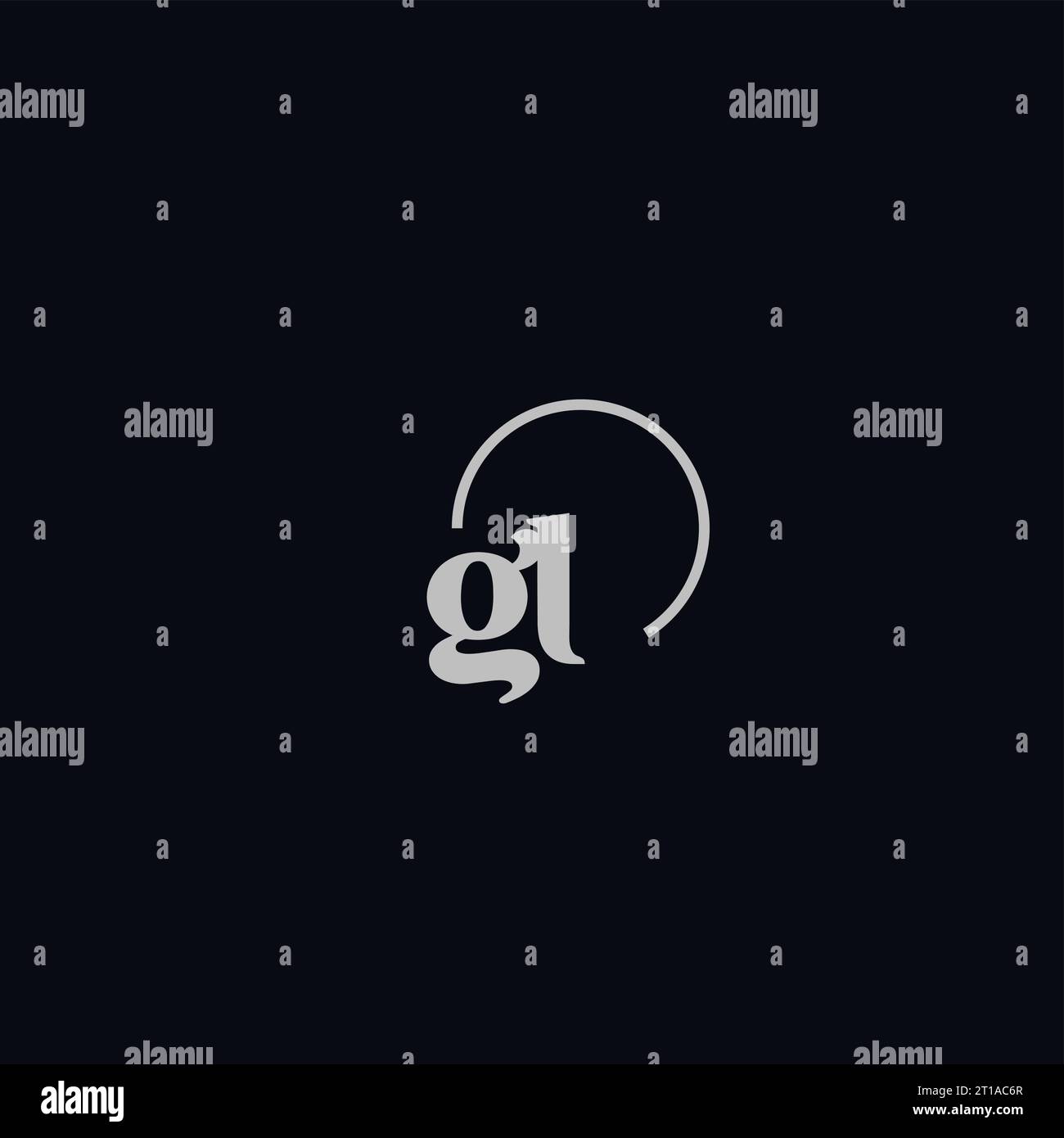 GL initials logo monogram design ideas Stock Vector