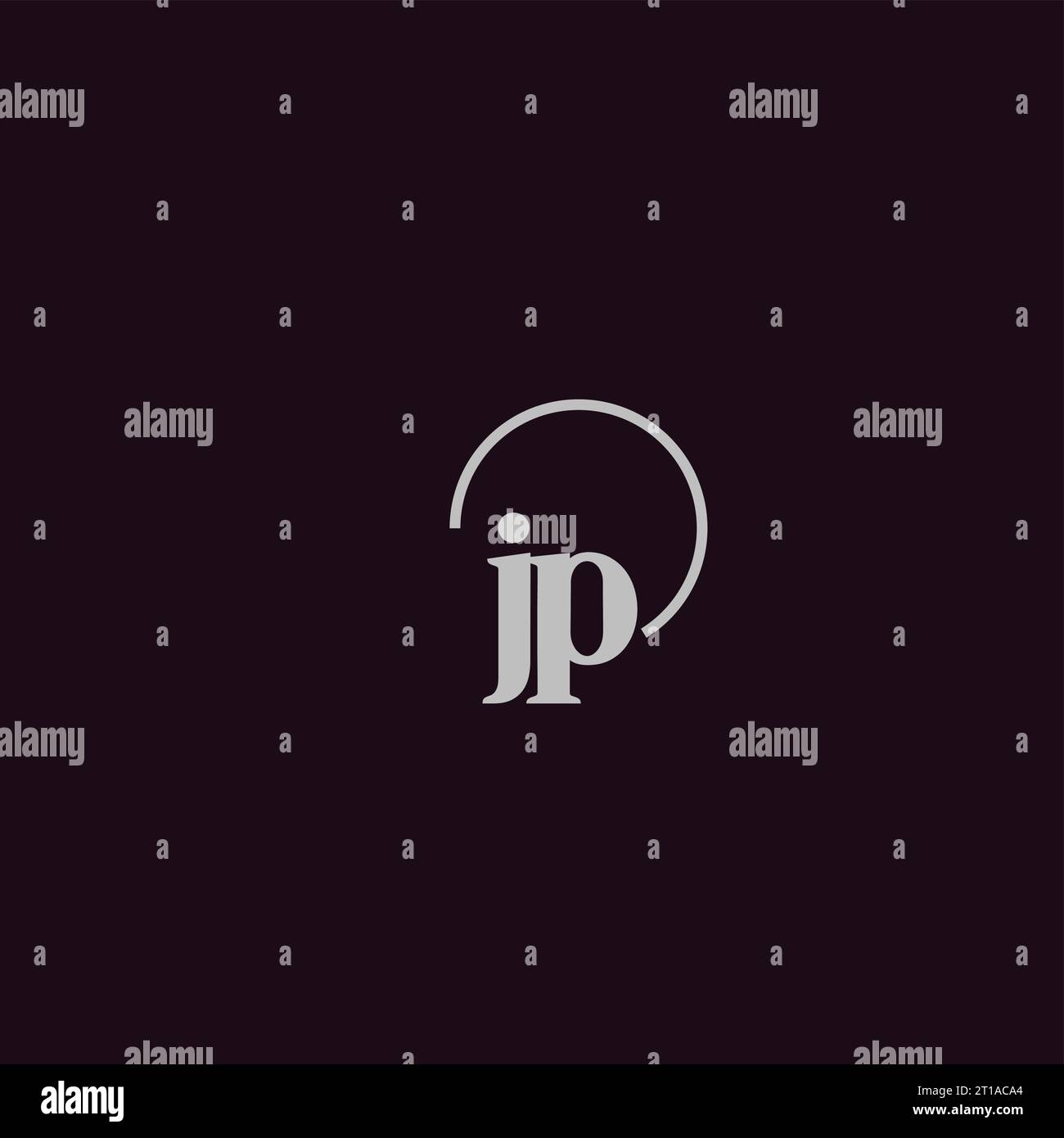 JP initials logo monogram design ideas Stock Vector
