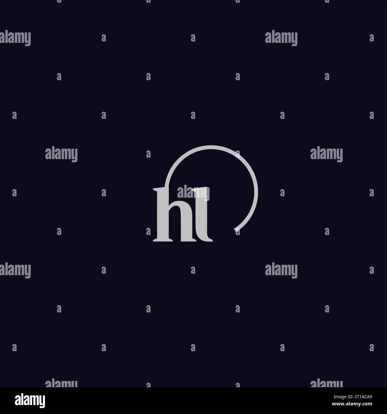 HL initials logo monogram design ideas Stock Vector