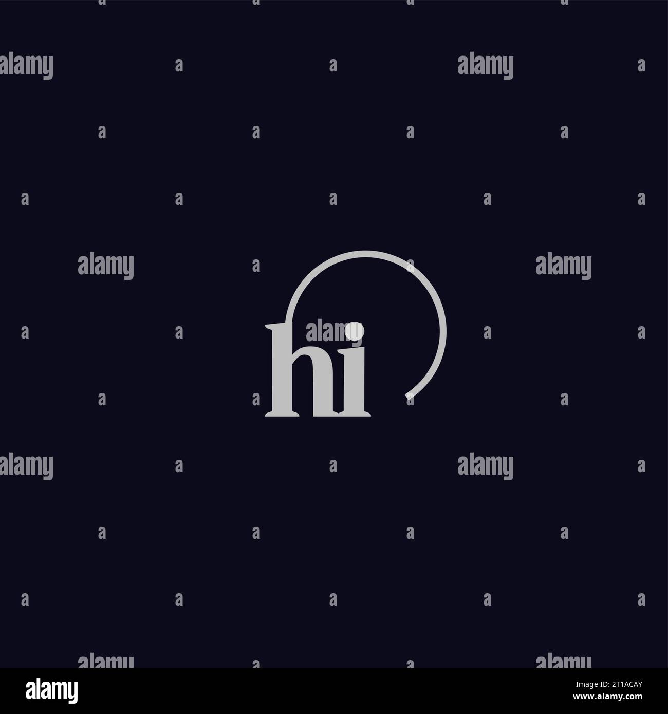 HI initials logo monogram design ideas Stock Vector
