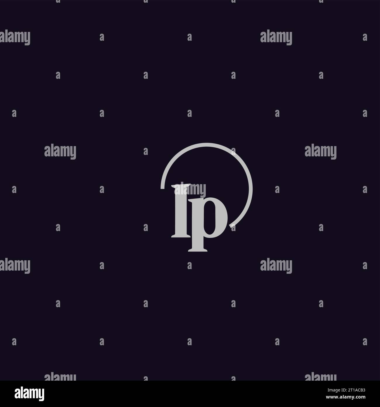 IP initials logo monogram design ideas Stock Vector