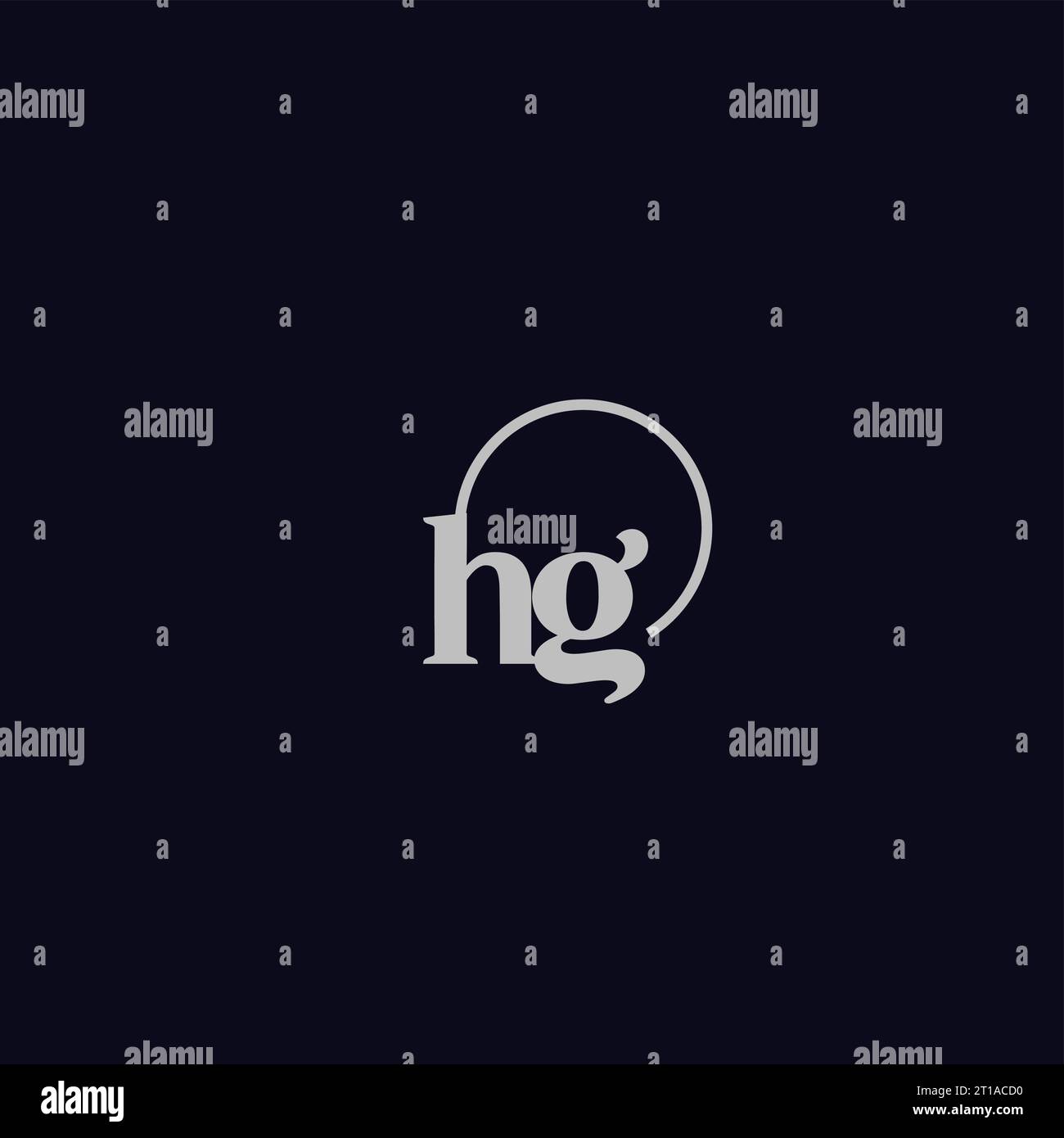 HG initials logo monogram design ideas Stock Vector