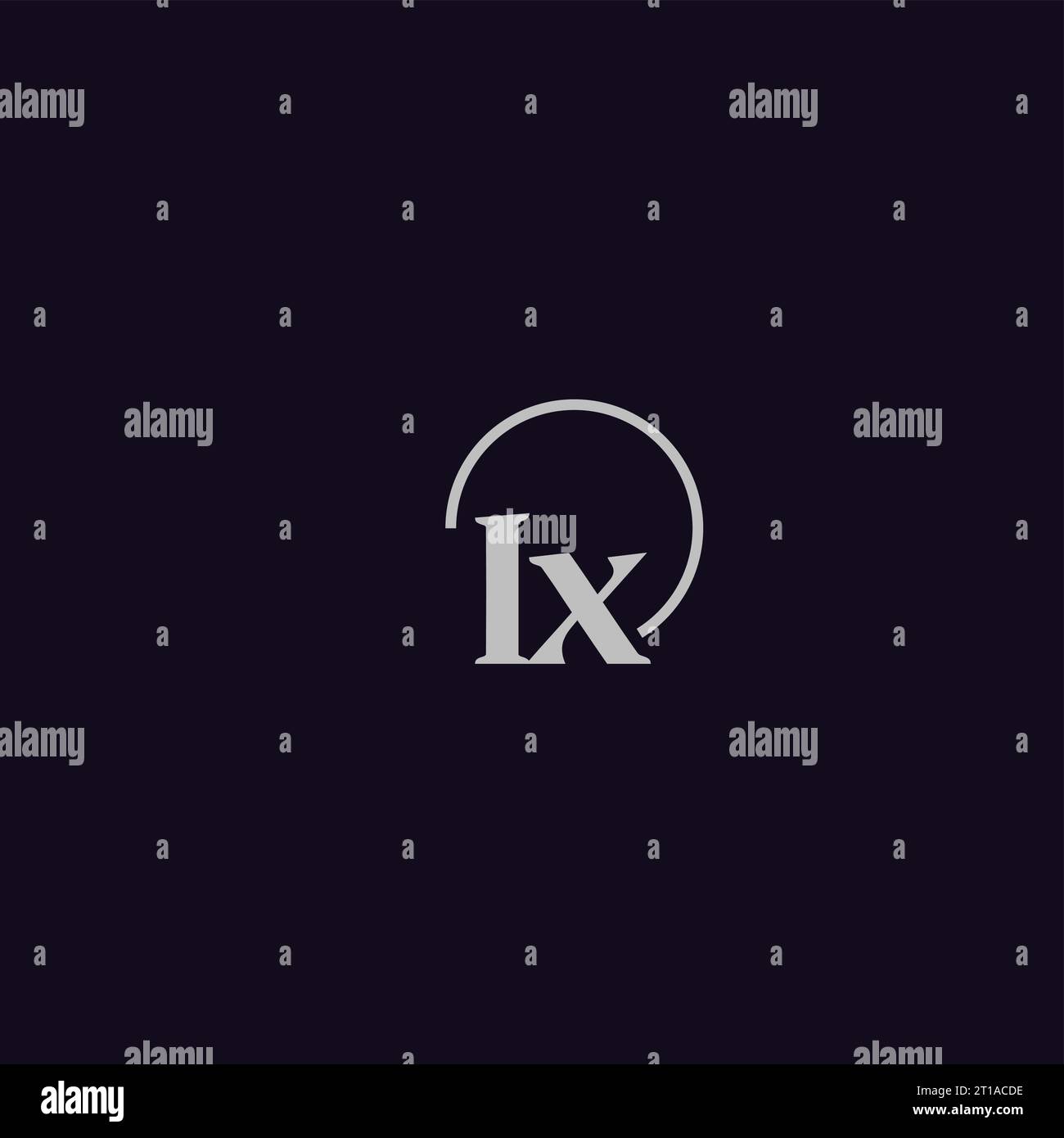 IX initials logo monogram design ideas Stock Vector