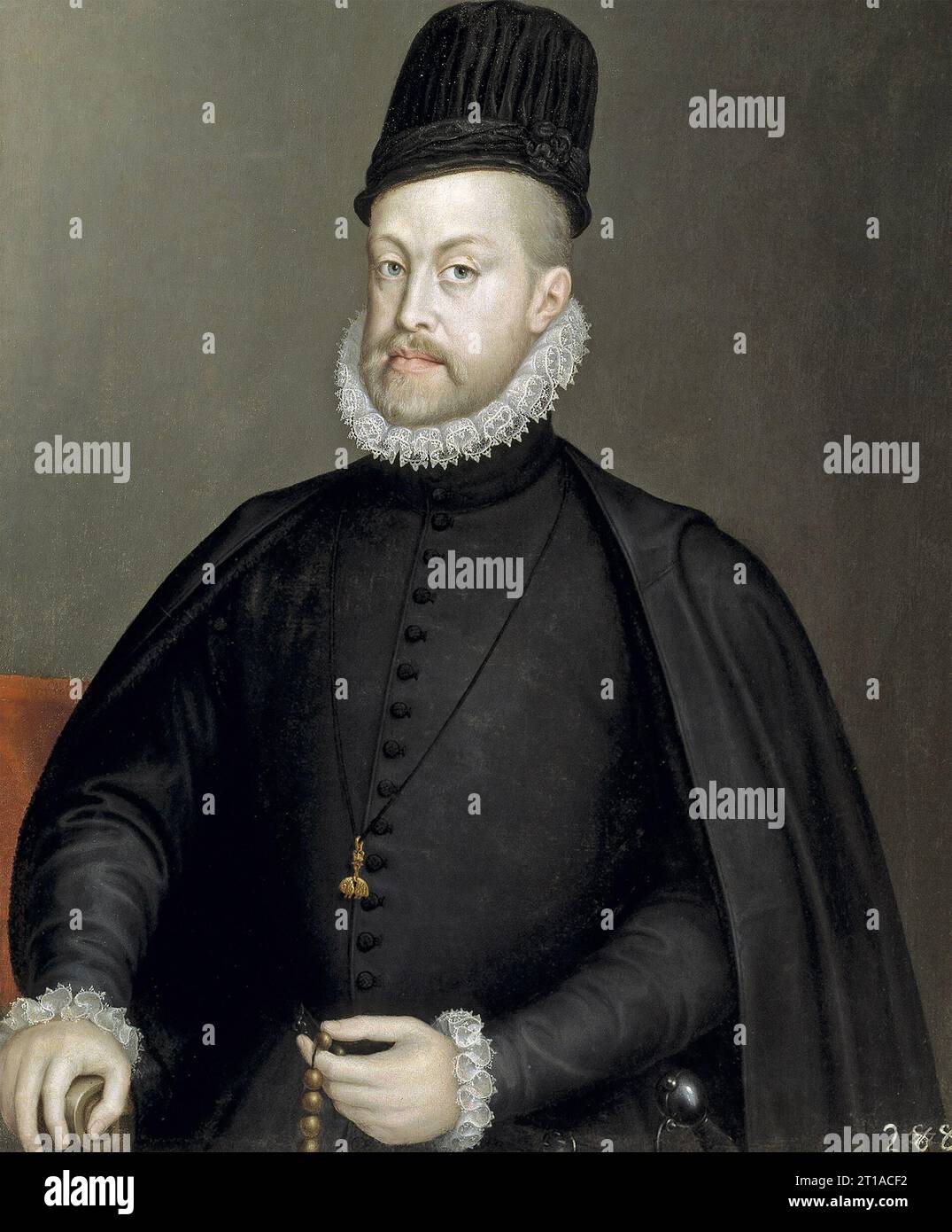 PHILIP II OF SPAIN (1527-1598) painted by  Sofonisba Anguissola in 1565 Stock Photo