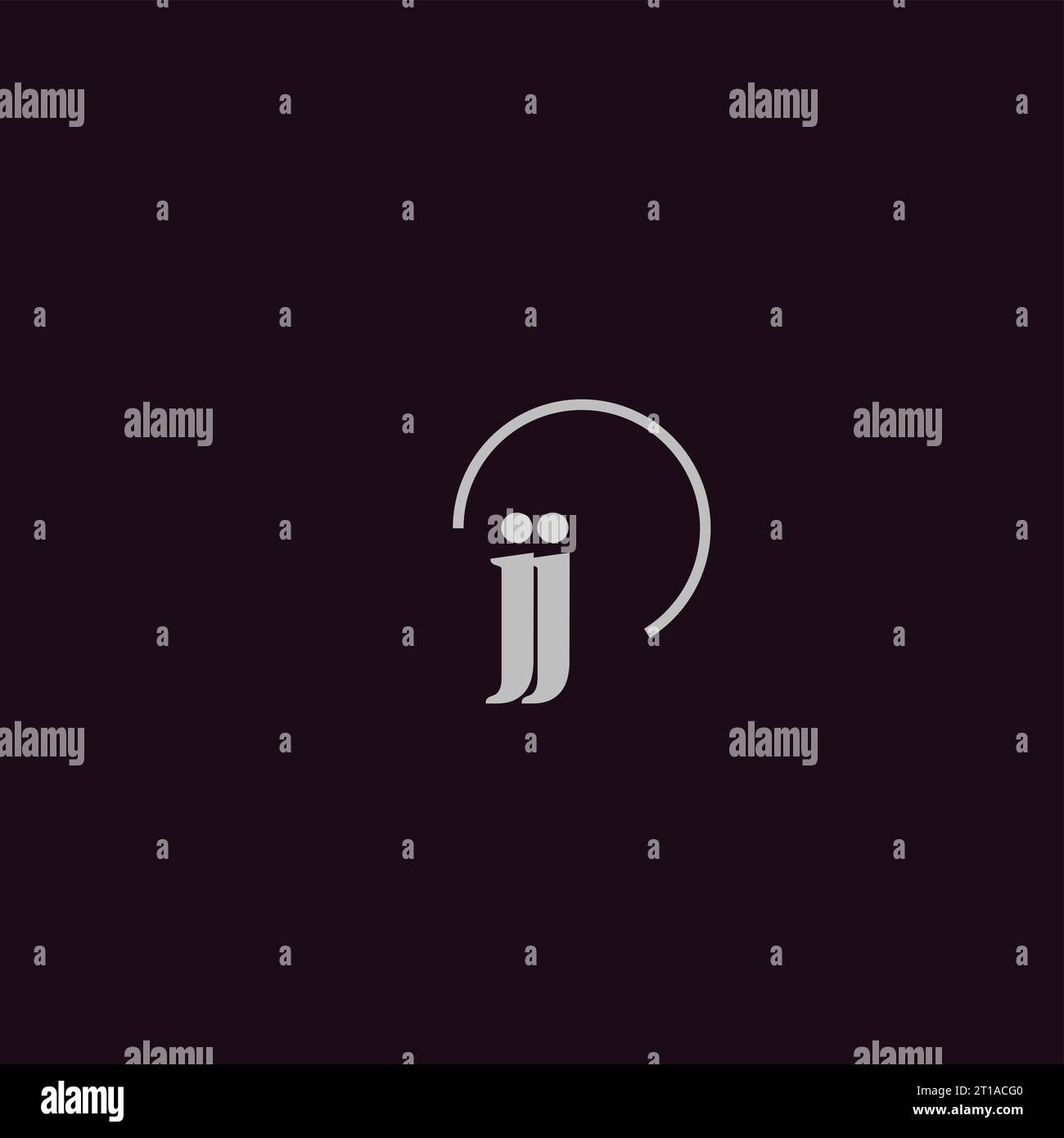 JJ initials logo monogram design ideas Stock Vector
