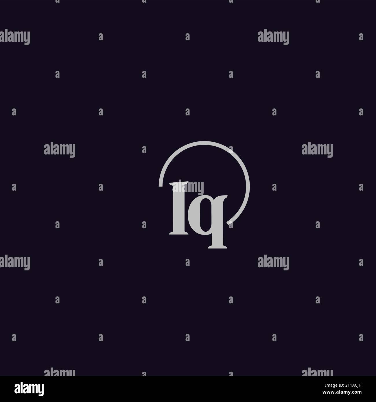 IQ initials logo monogram design ideas Stock Vector