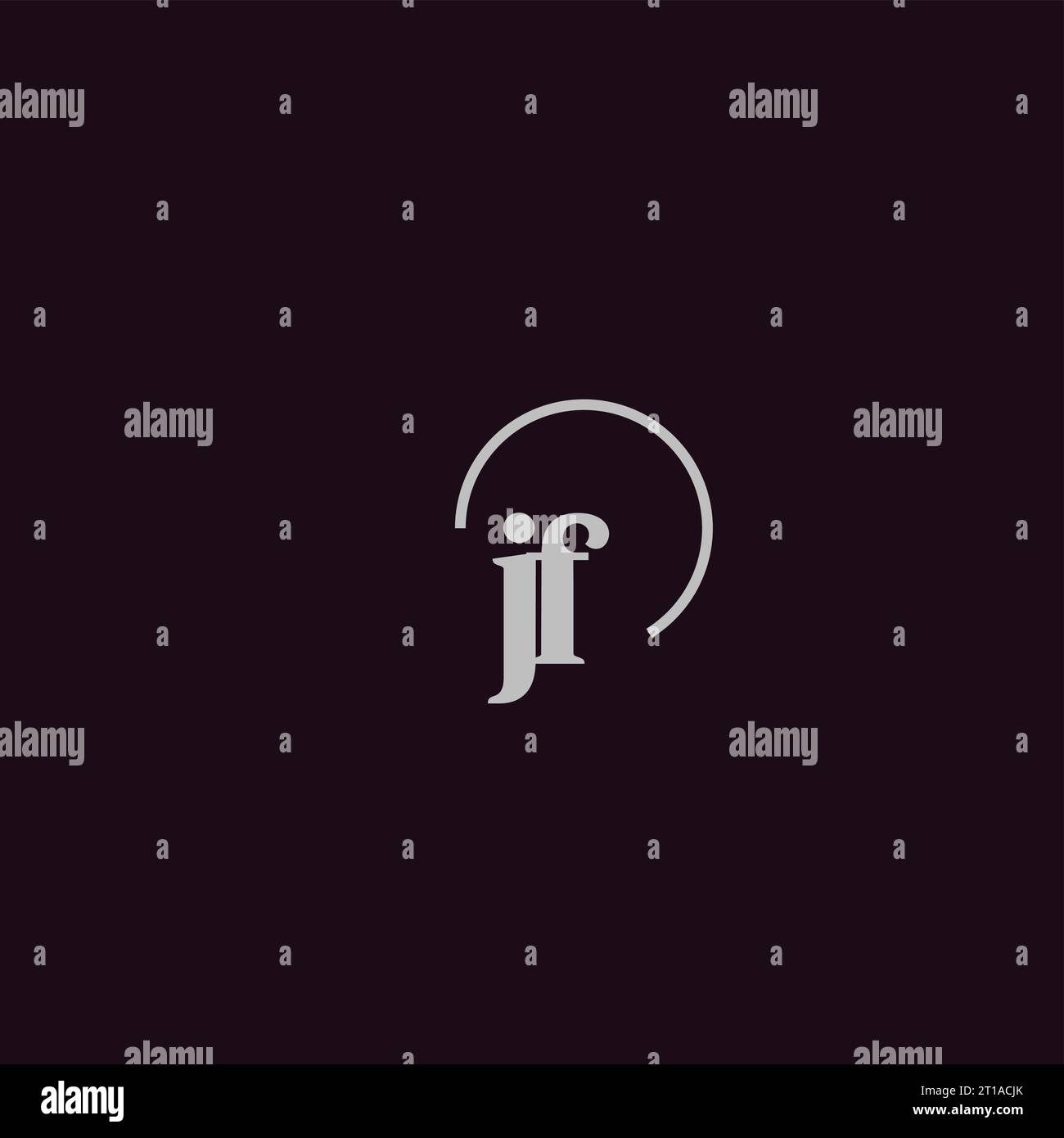 JF initials logo monogram design ideas Stock Vector