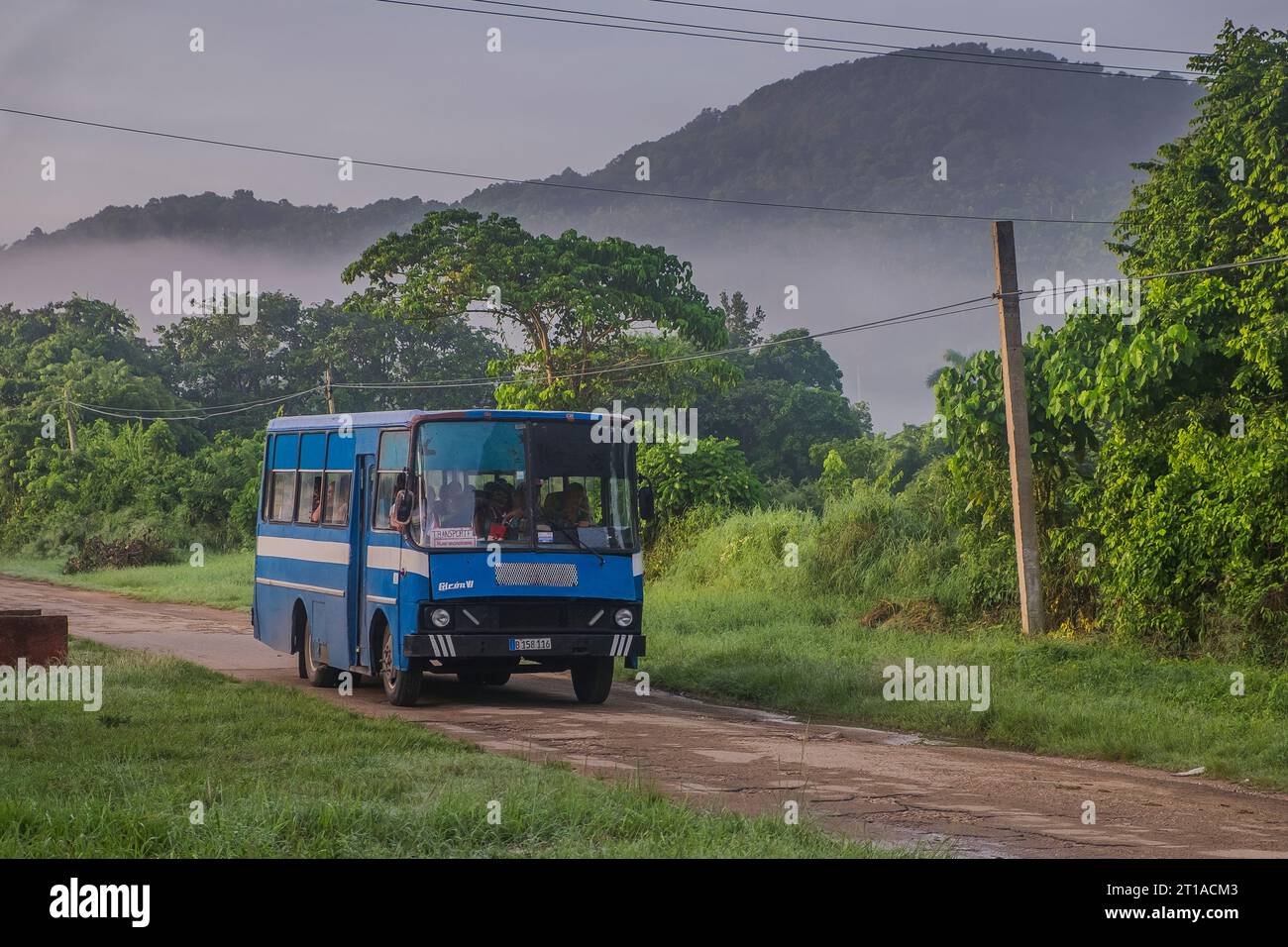 29.09.2022. Cuba, Matanzas province. Giron VI going with workers to hotel or something like that. Stock Photo