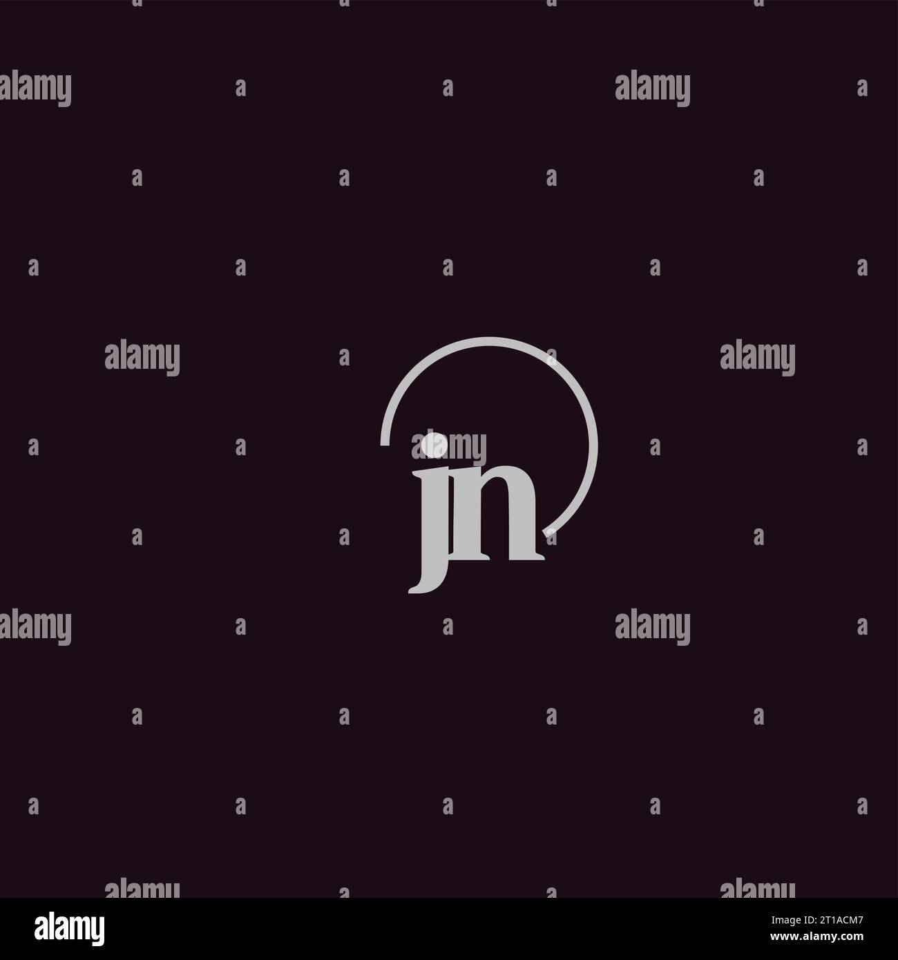 JN initials logo monogram design ideas Stock Vector