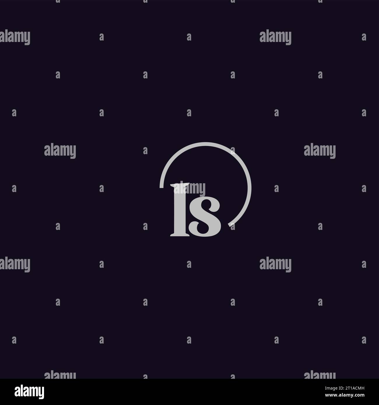 IS initials logo monogram design ideas Stock Vector