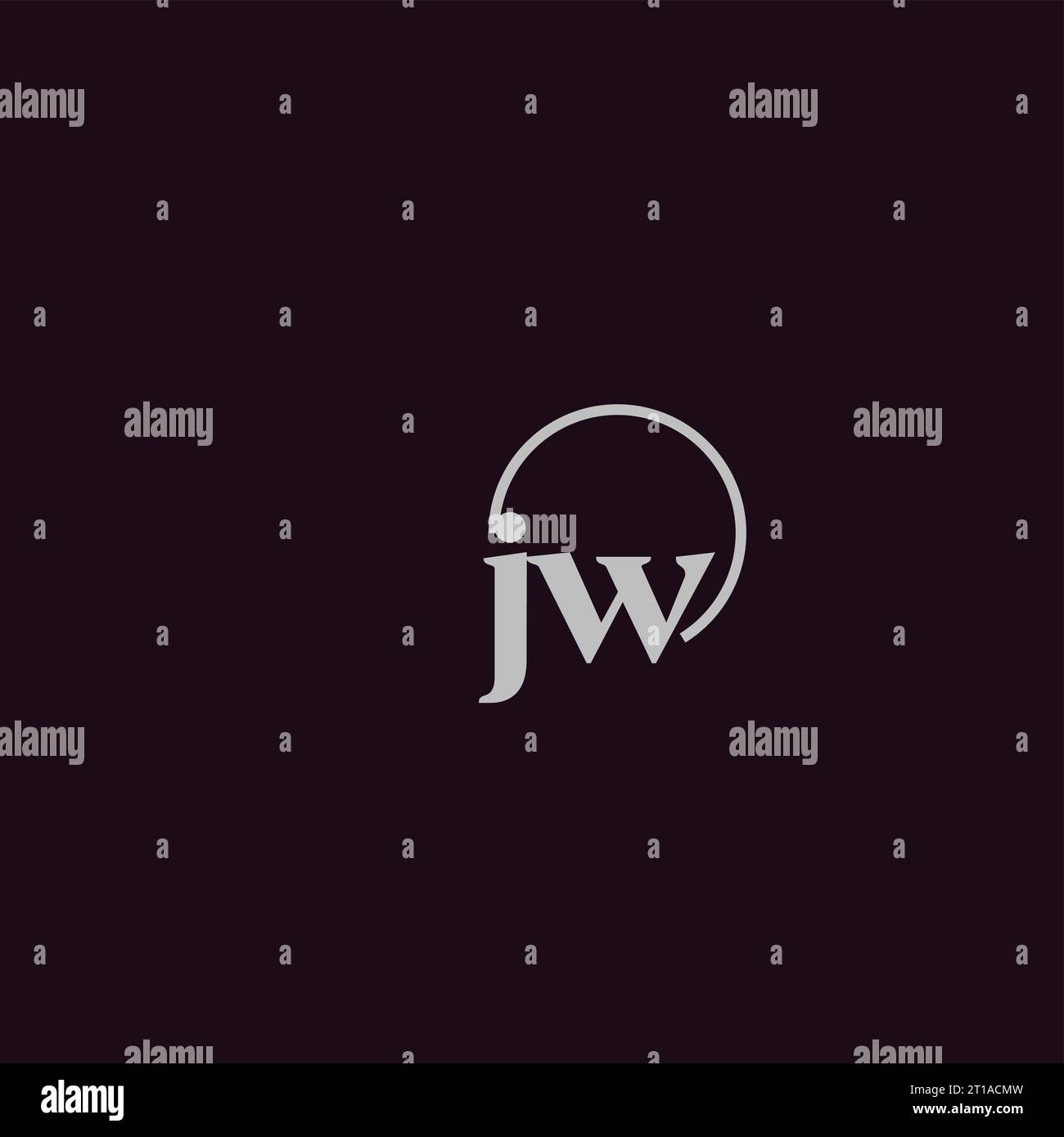 JW initials logo monogram design ideas Stock Vector