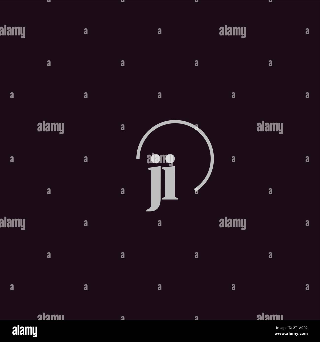 JI initials logo monogram design ideas Stock Vector