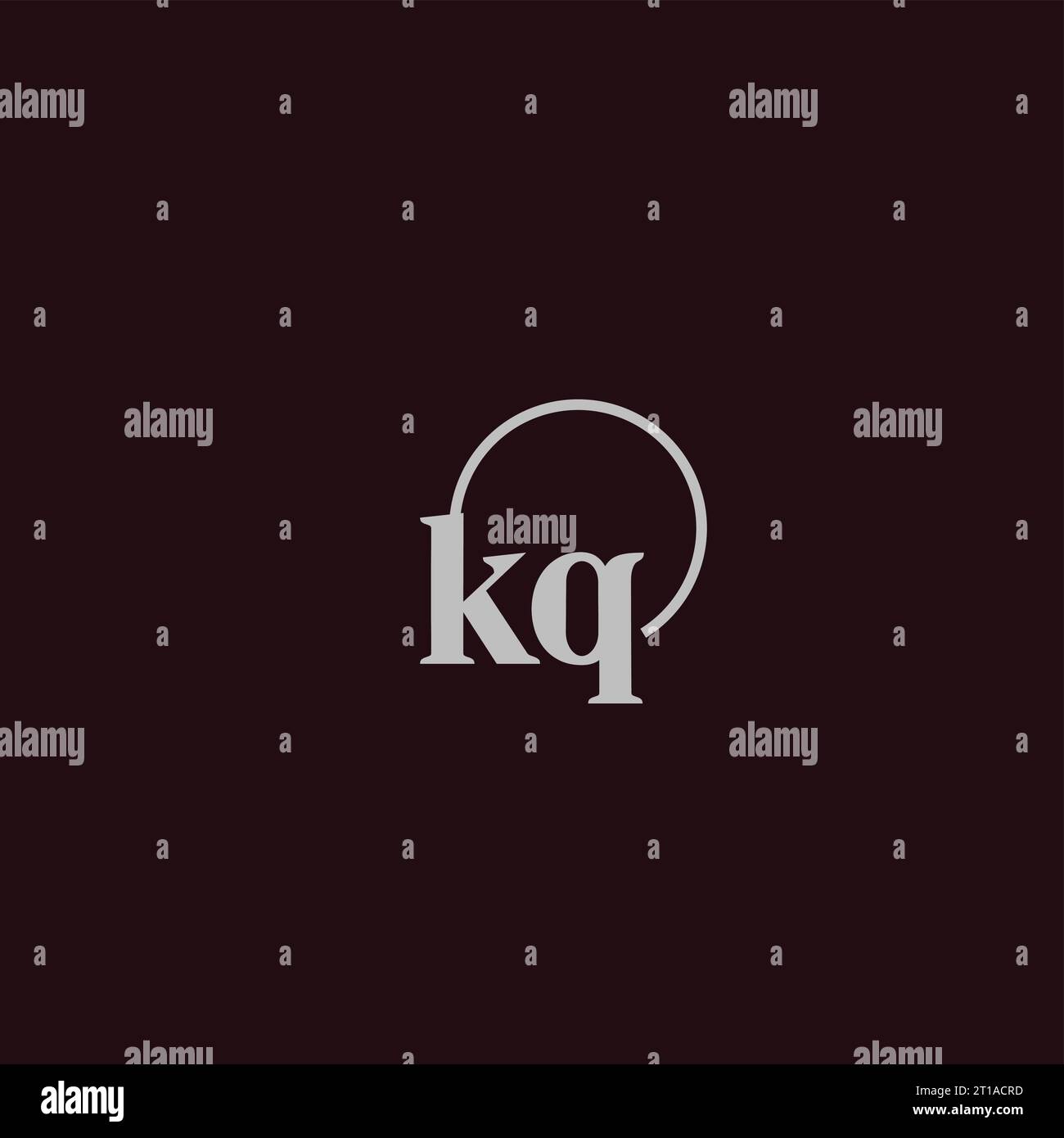 KQ initials logo monogram design ideas Stock Vector
