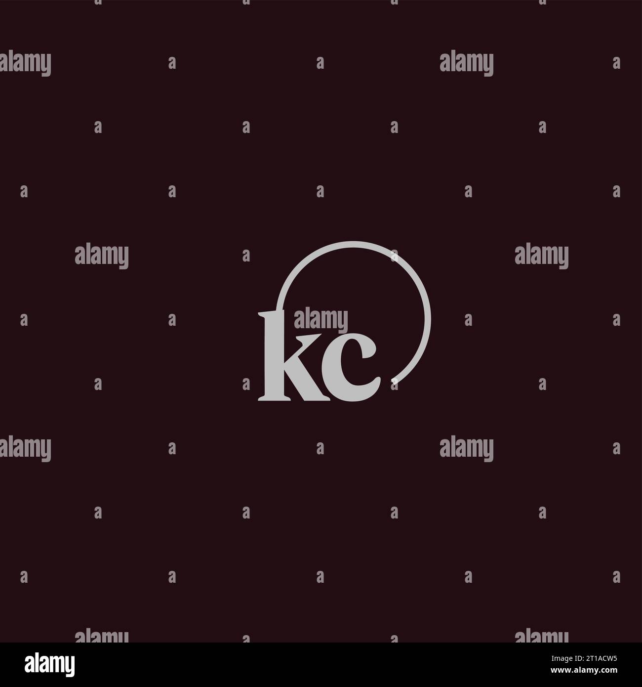 KC initials logo monogram design ideas Stock Vector