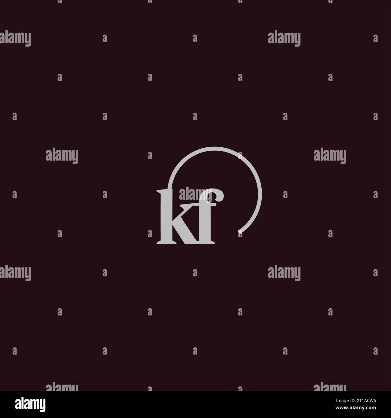 KF initials logo monogram design ideas Stock Vector