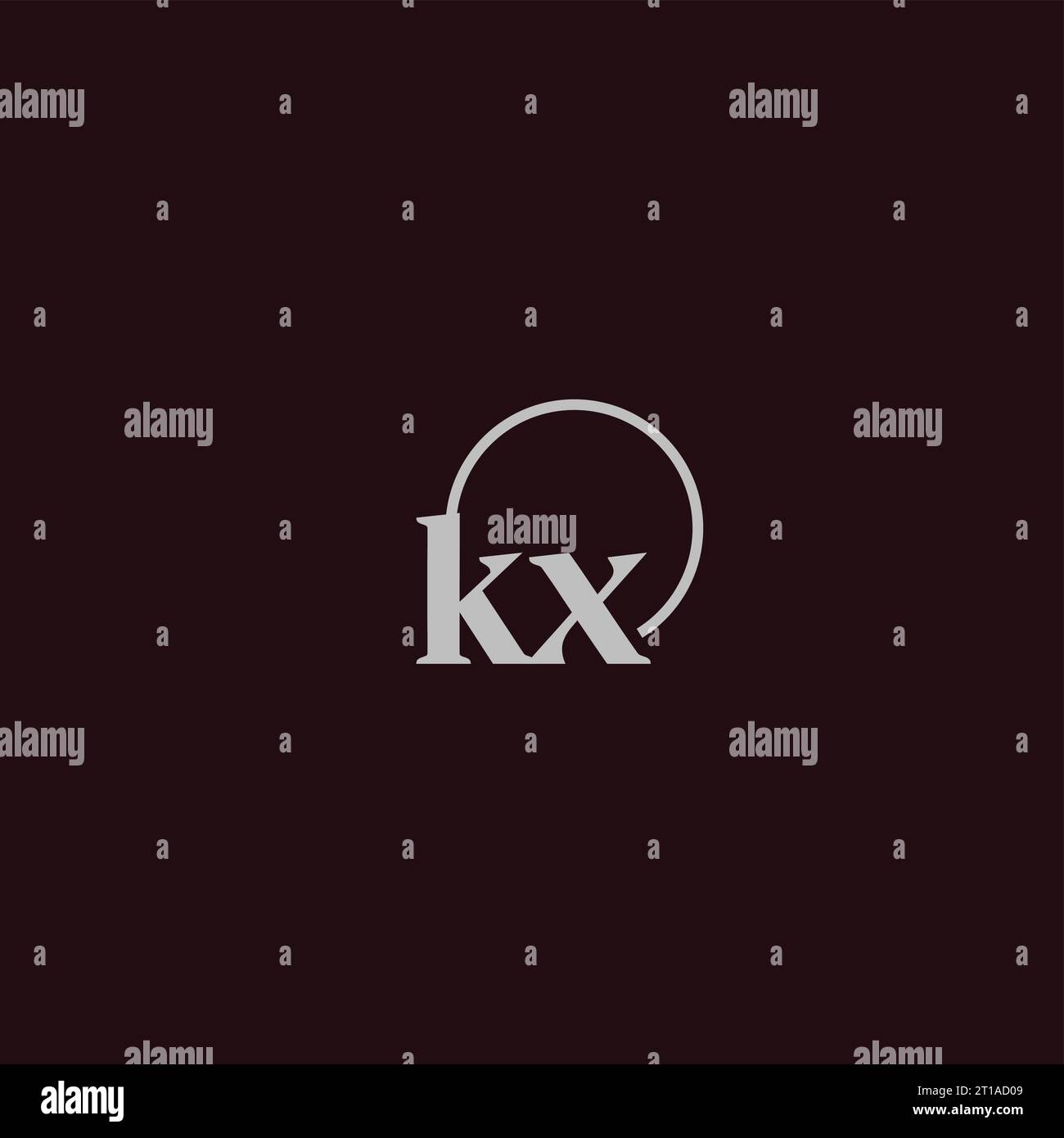 KX initials logo monogram design ideas Stock Vector