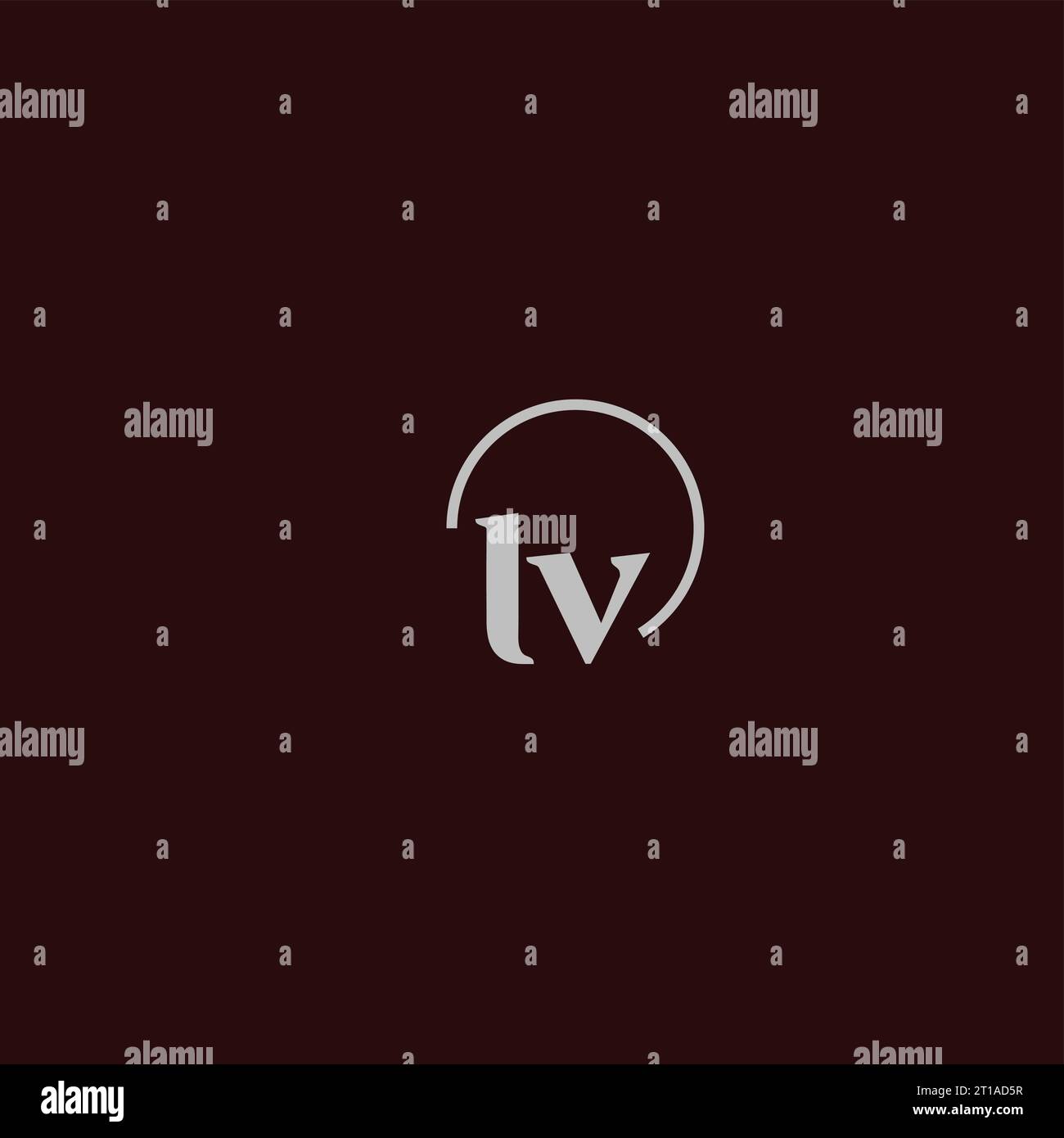 LV initials logo monogram design ideas Stock Vector