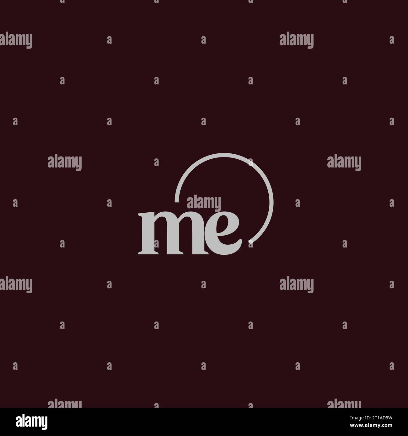 ME initials logo monogram design ideas Stock Vector