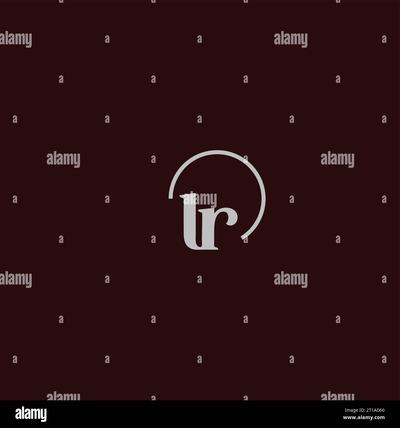 LR initials logo monogram design ideas Stock Vector